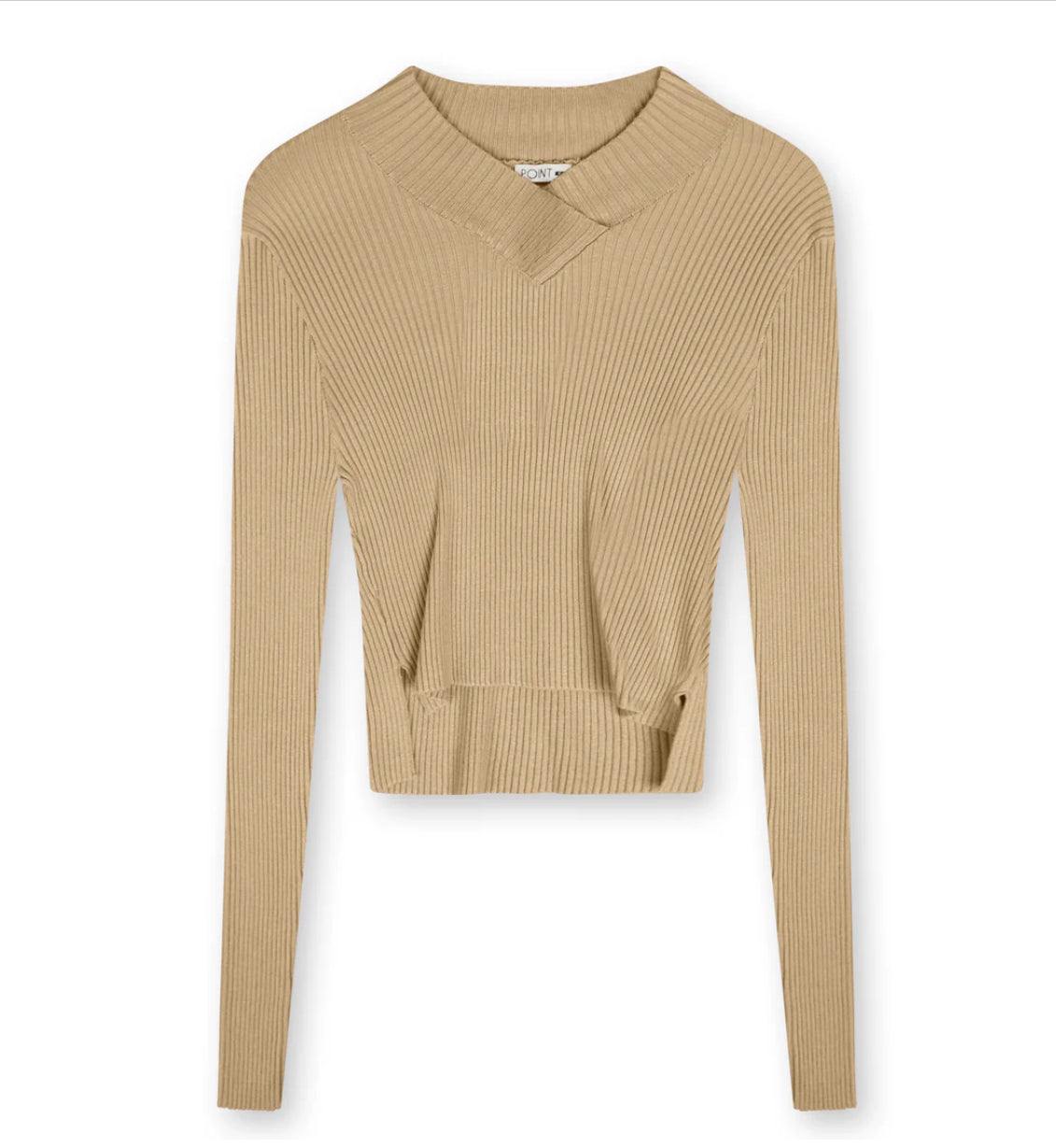 POINT V-NECK CROPPED SWEATER