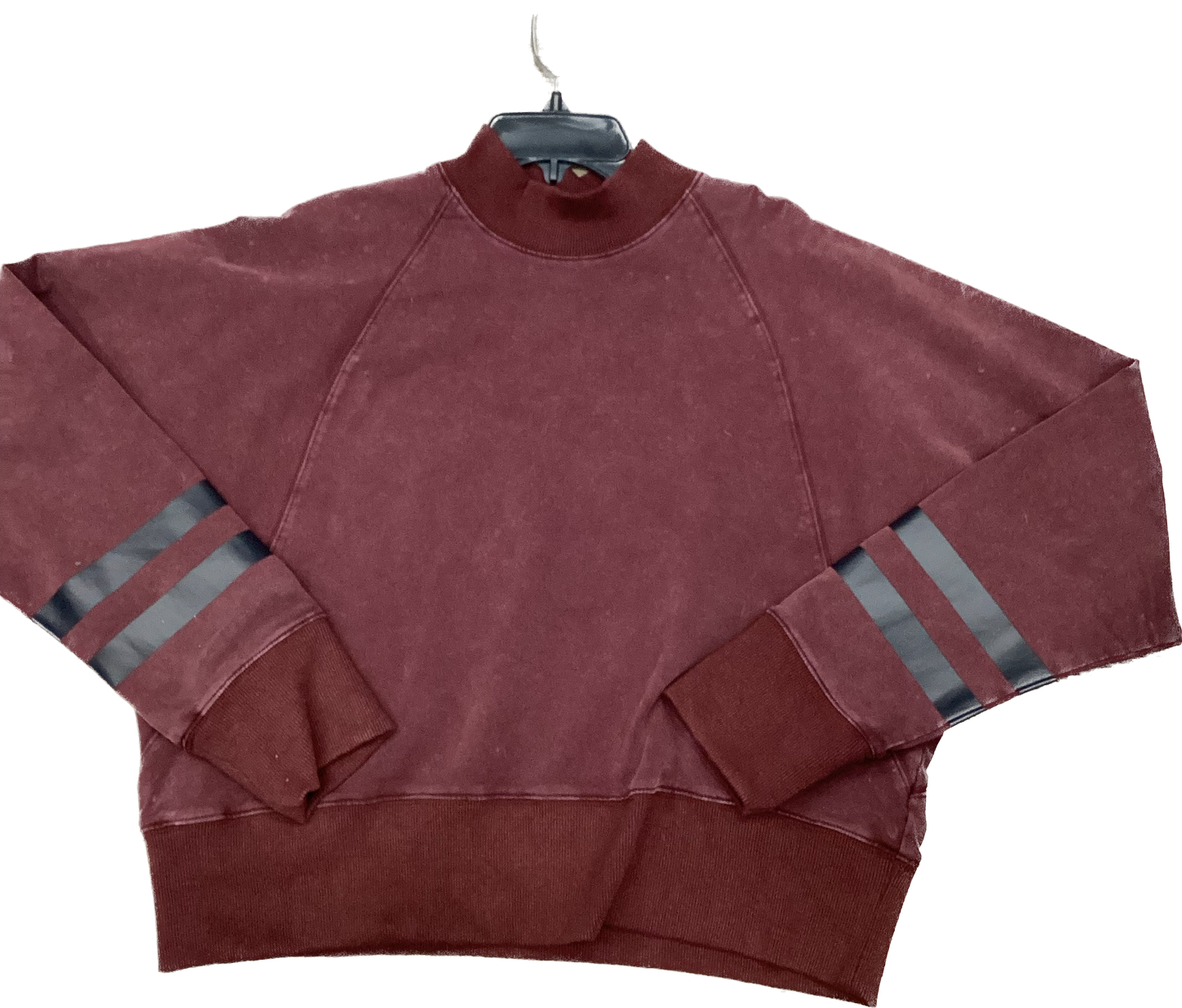 Berry Striped-Sleeve Sweater