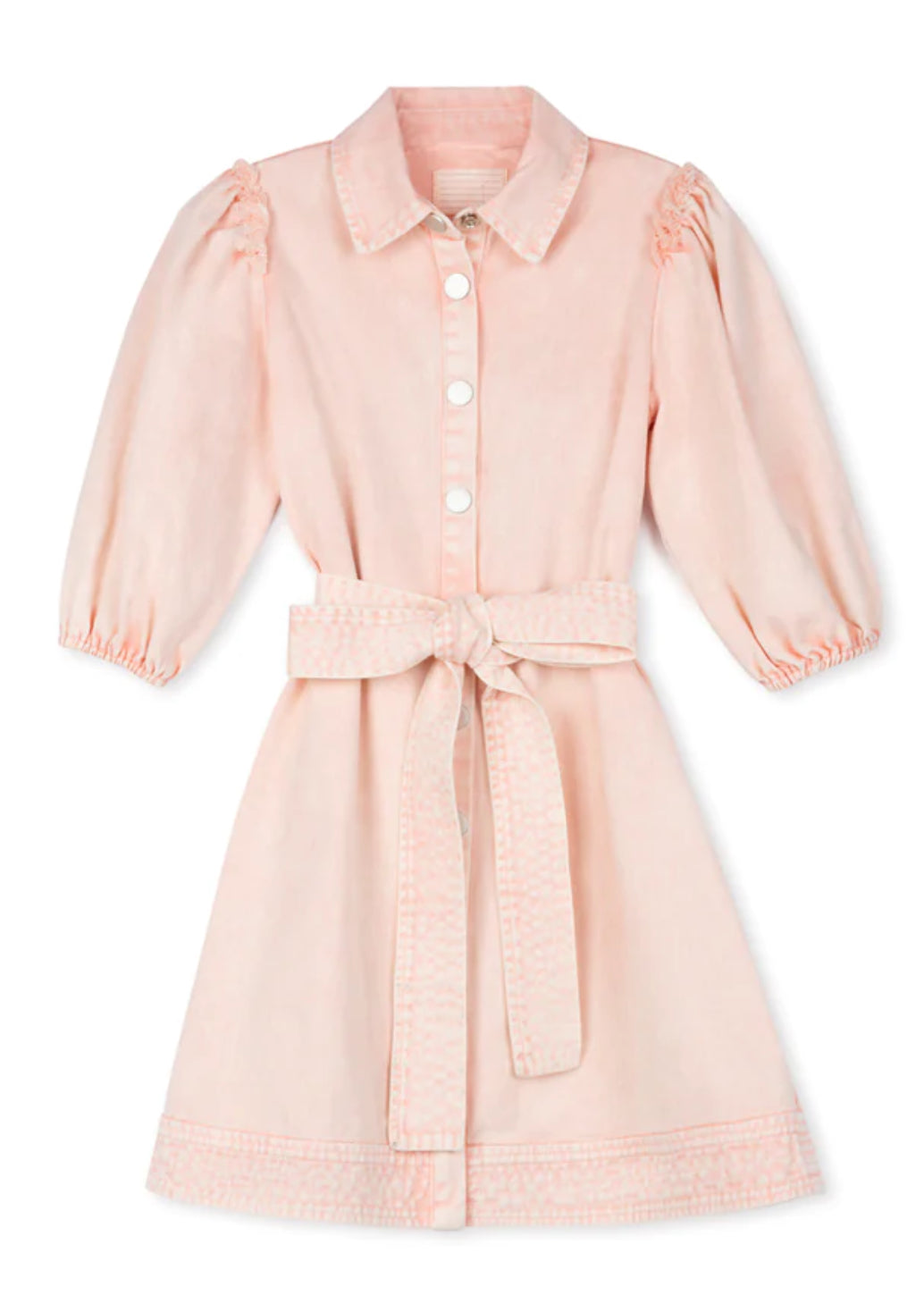 pink denim dress puff sleeve Primark US Cotton Denim Puff Sleeve Mini Dress at CoolSprings Galleria in Franklin, TN