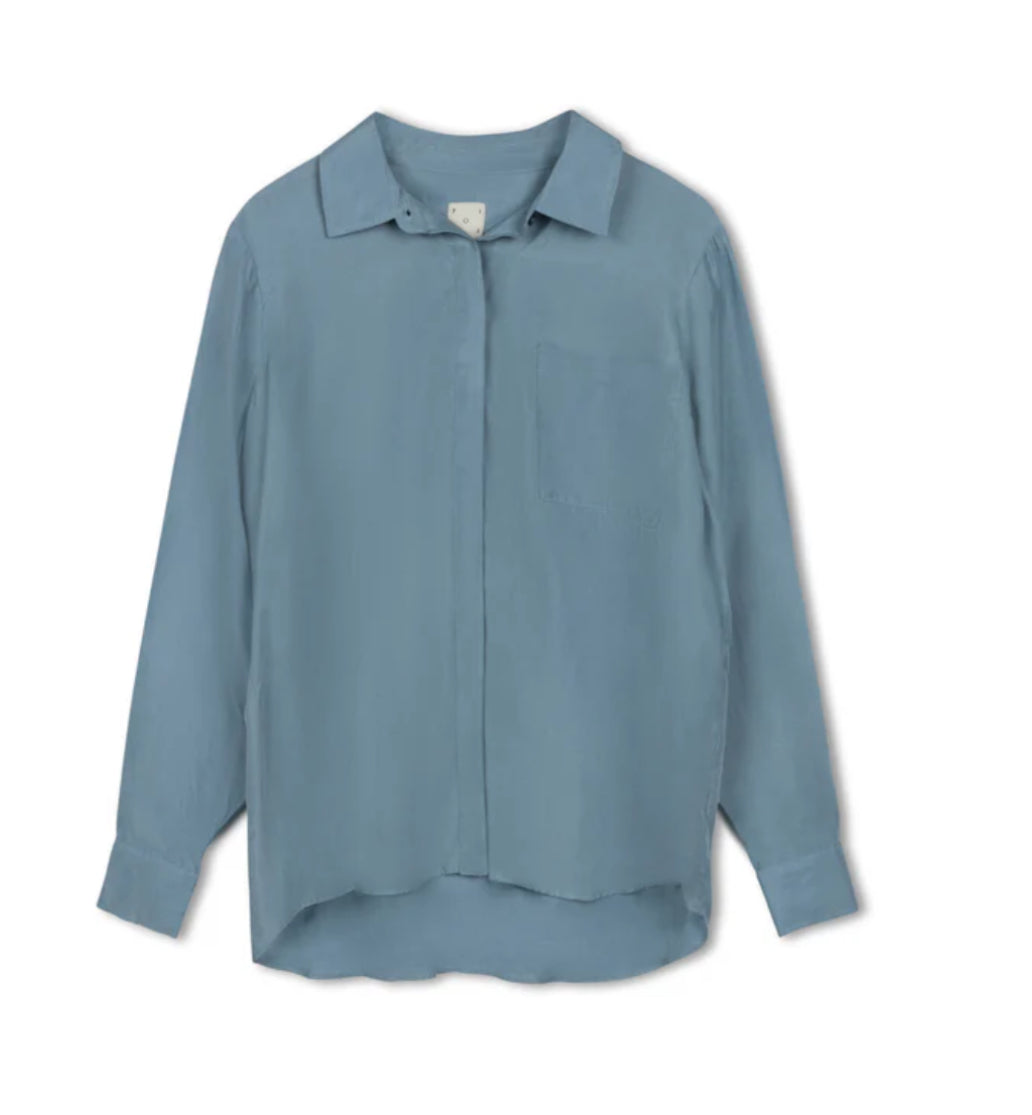 POINT BRUSHED OVERSIZED BUTTON UP