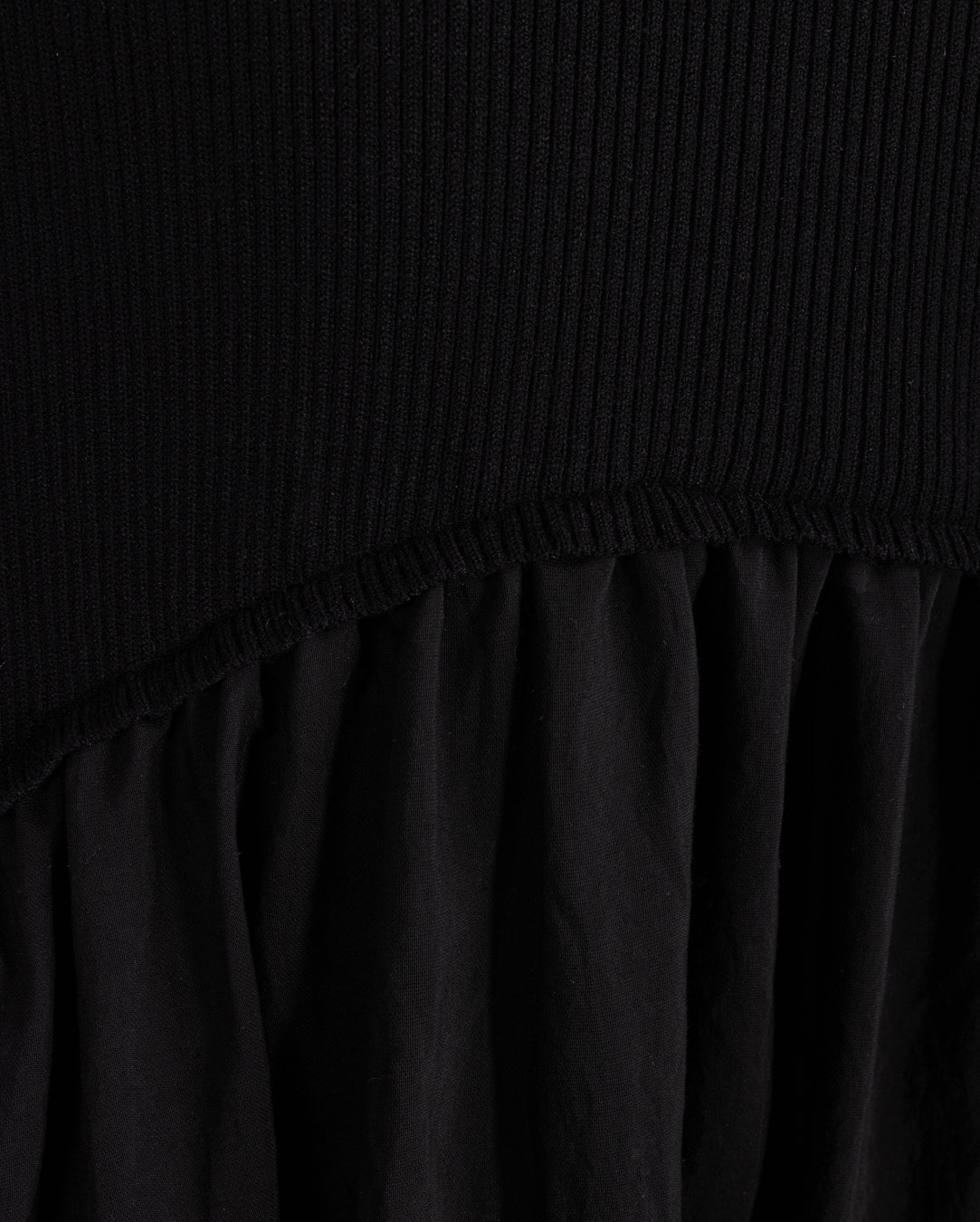 KNIT AND TAFFETA BUBBLE DRESS