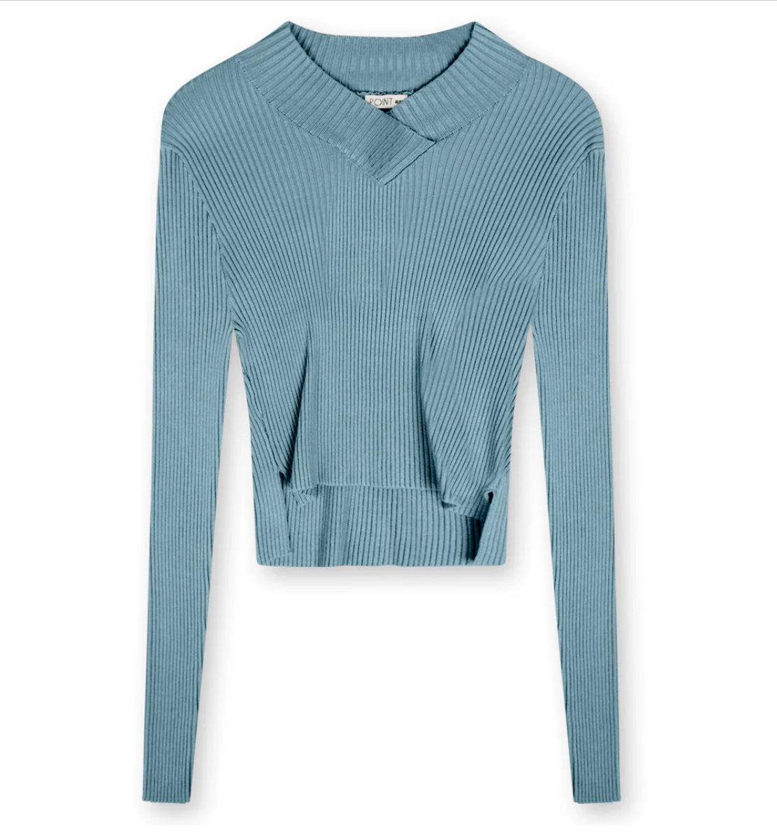 POINT V-NECK CROPPED SWEATER