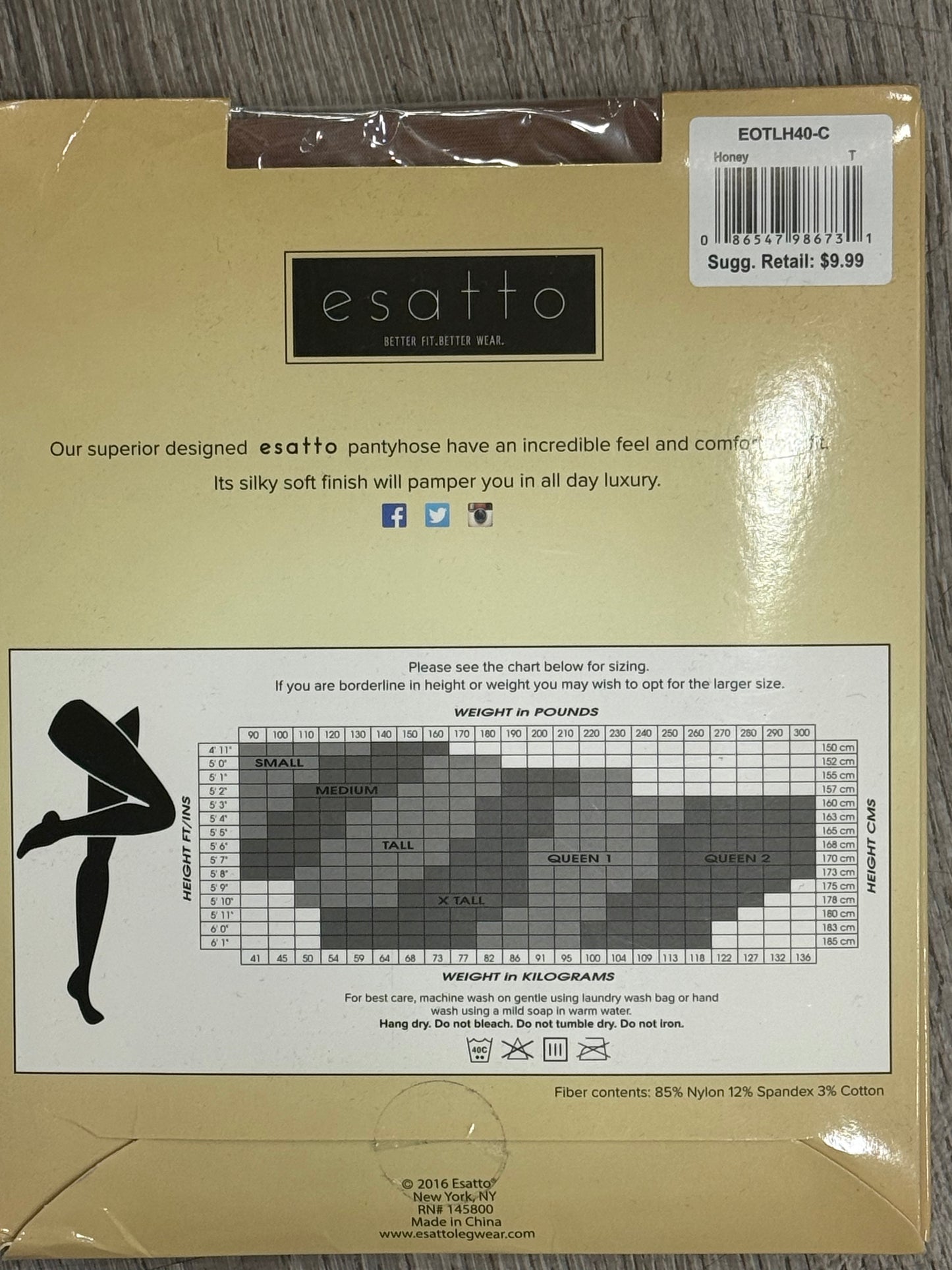 ESATTO STOCKINGS CONTROL TOP 40 denier