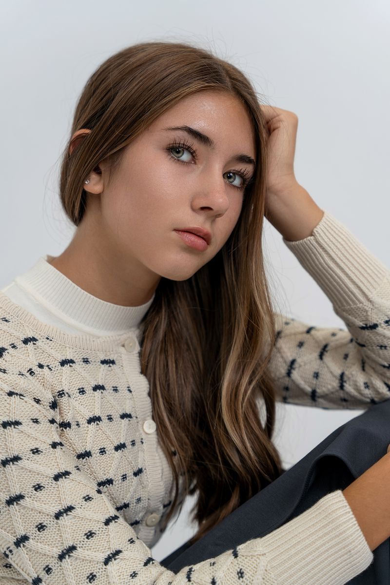 STRIPE KNIT CARDIGAN
