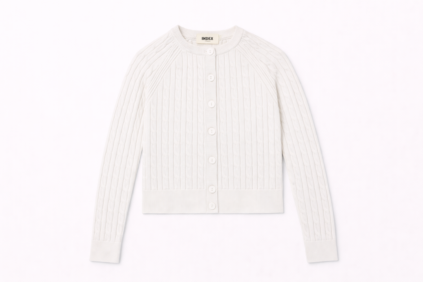 CROPPED CABLE KNIT CARDIGAN