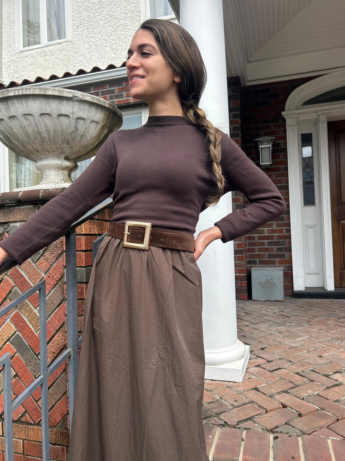 KNIT COMBO DRESS