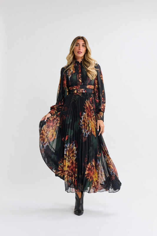 WINTER FLORAL DRESS