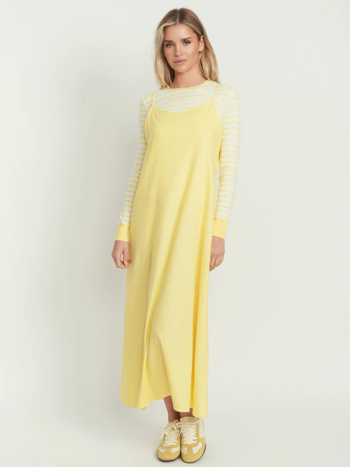 POINT LINEN A-LINE SLIP DRESS