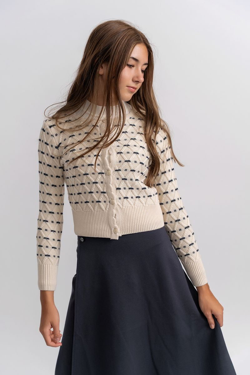 STRIPE KNIT CARDIGAN