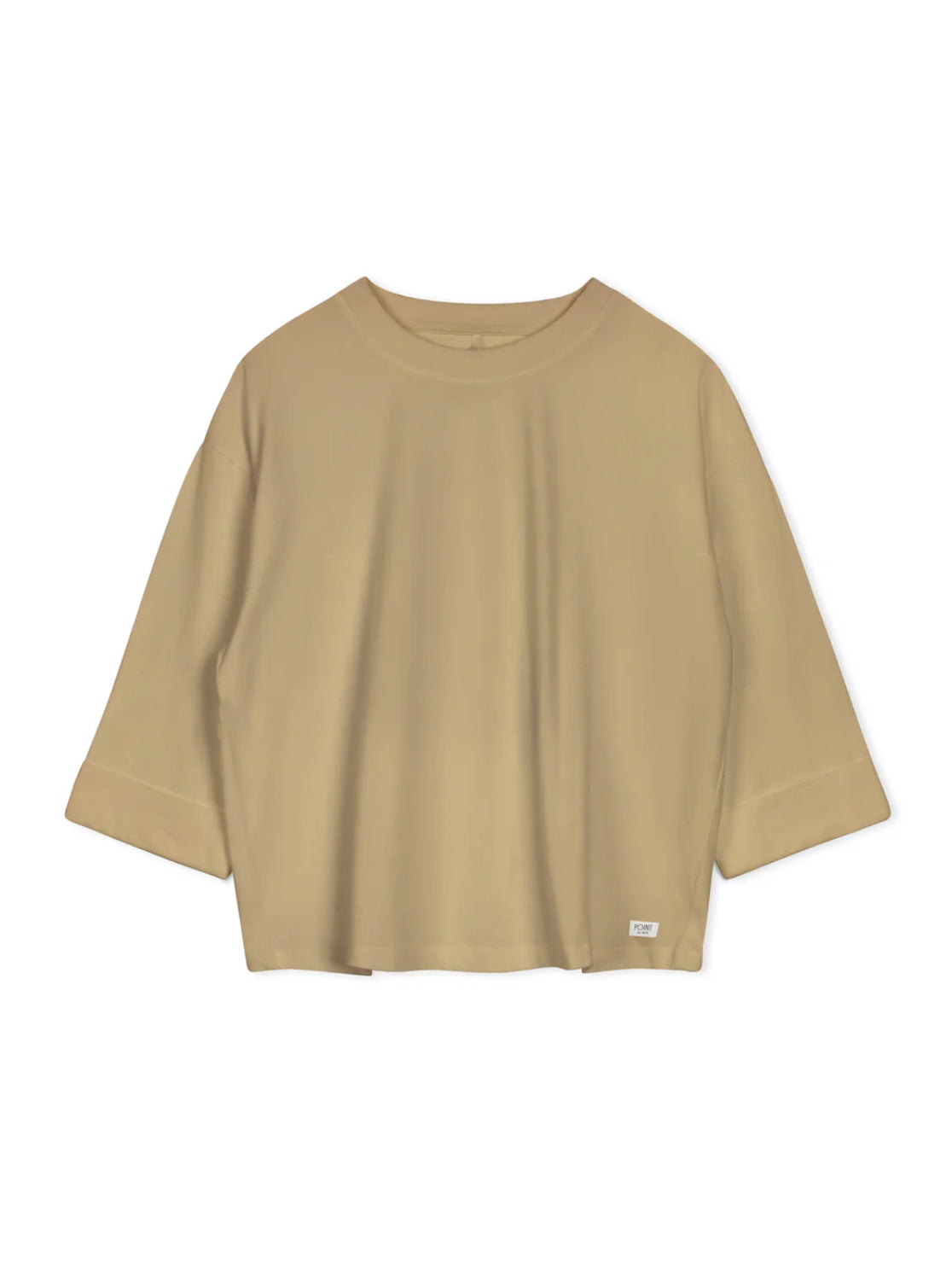 POINT 3/4 CUFF-UP LABEL TEE