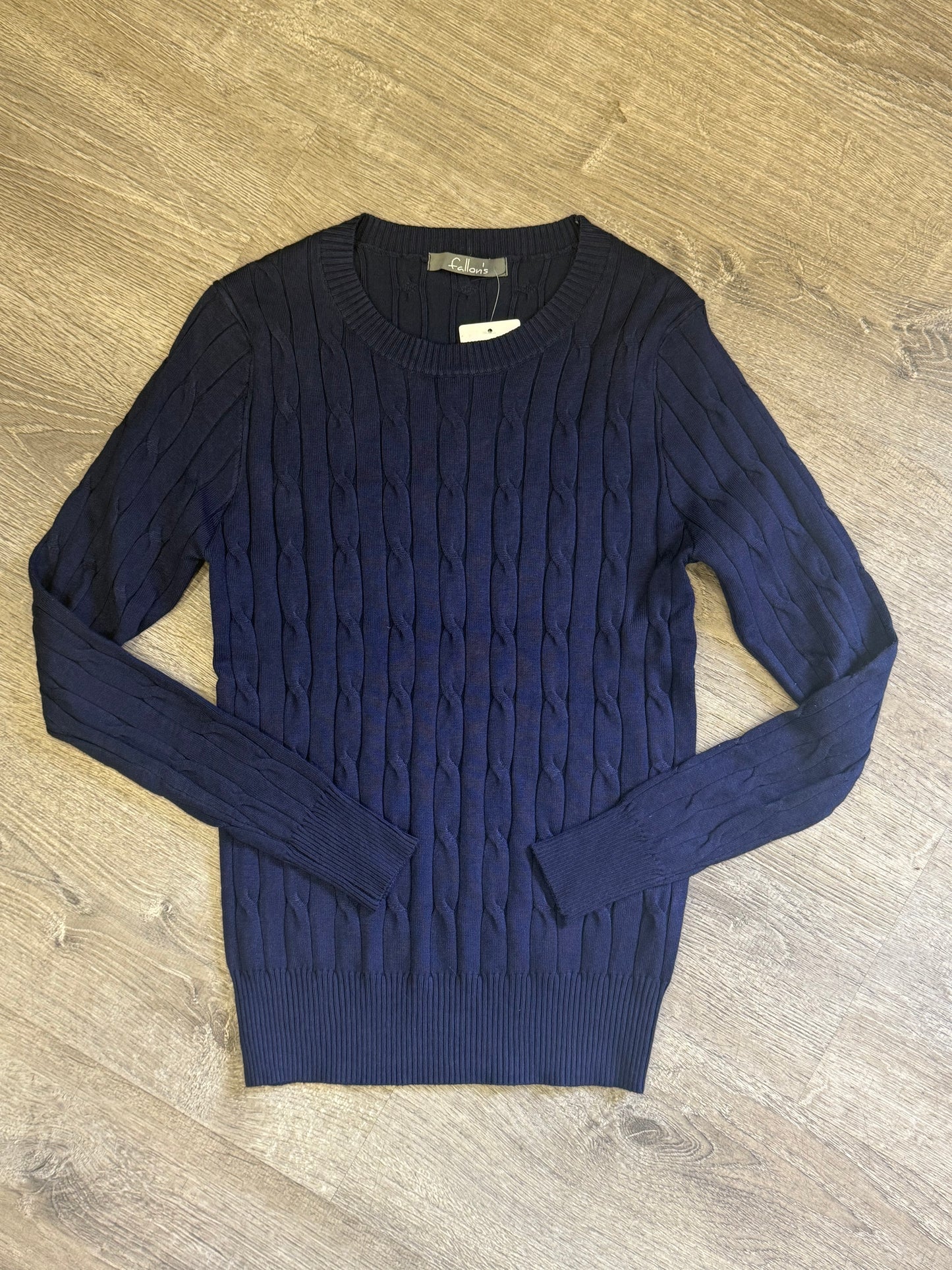 WIDE CABLE KNIT SEMINARY SWEATER