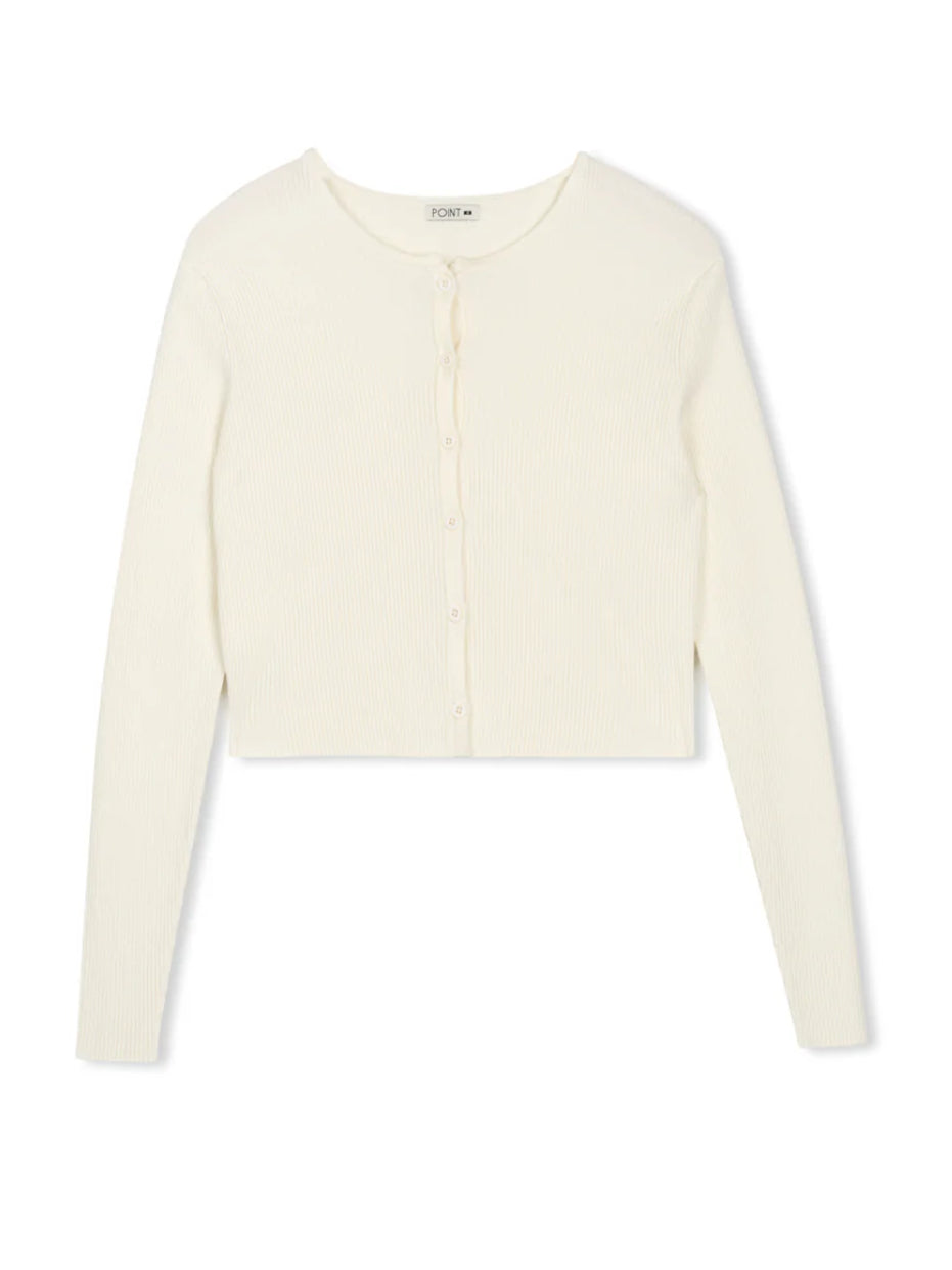 POINT BUTTON UP CARDI