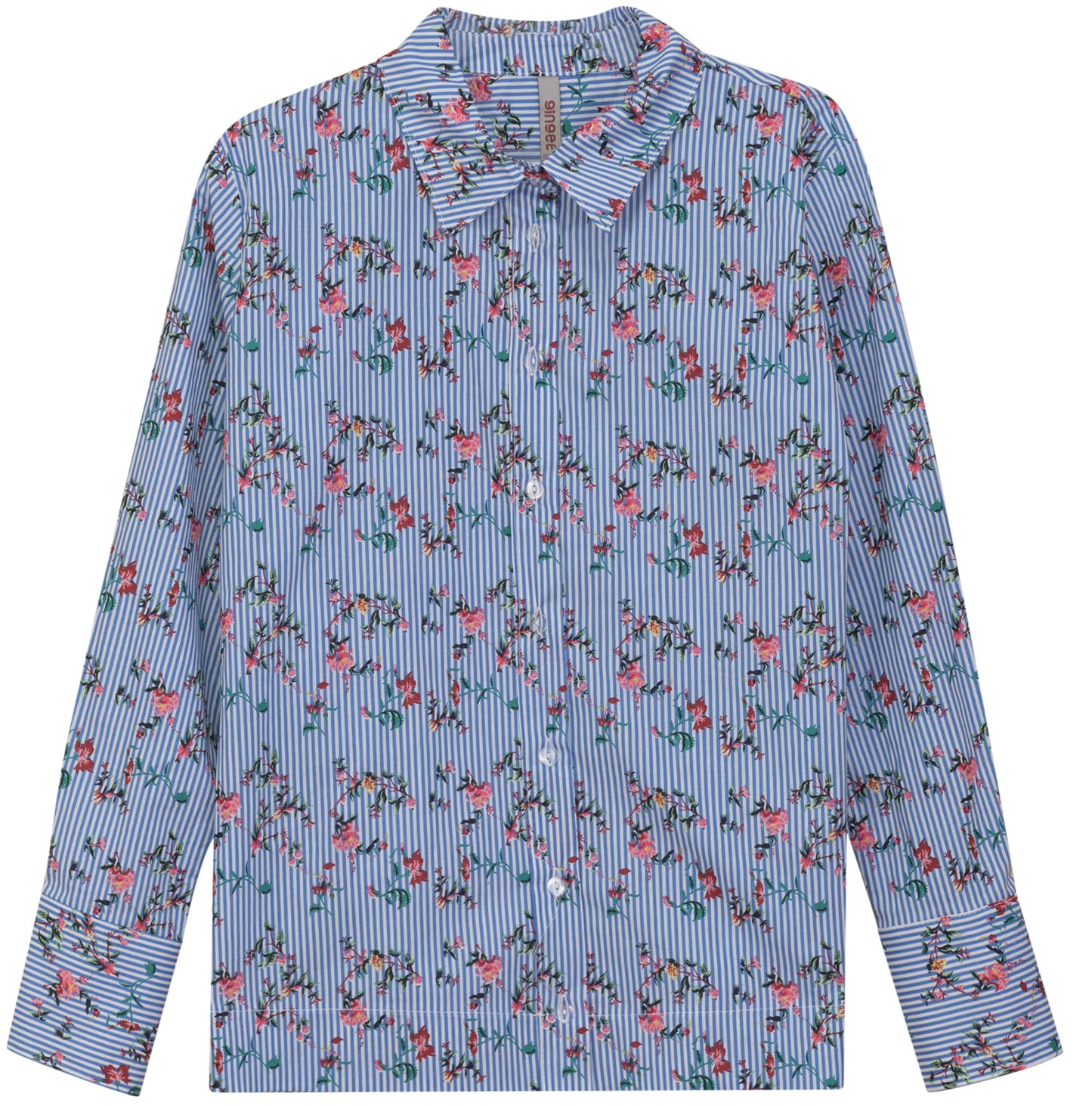 FLOWER STRIPED SHIRT