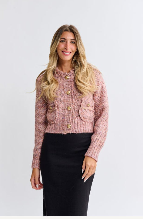 FRINGED CROCHET SWEATER