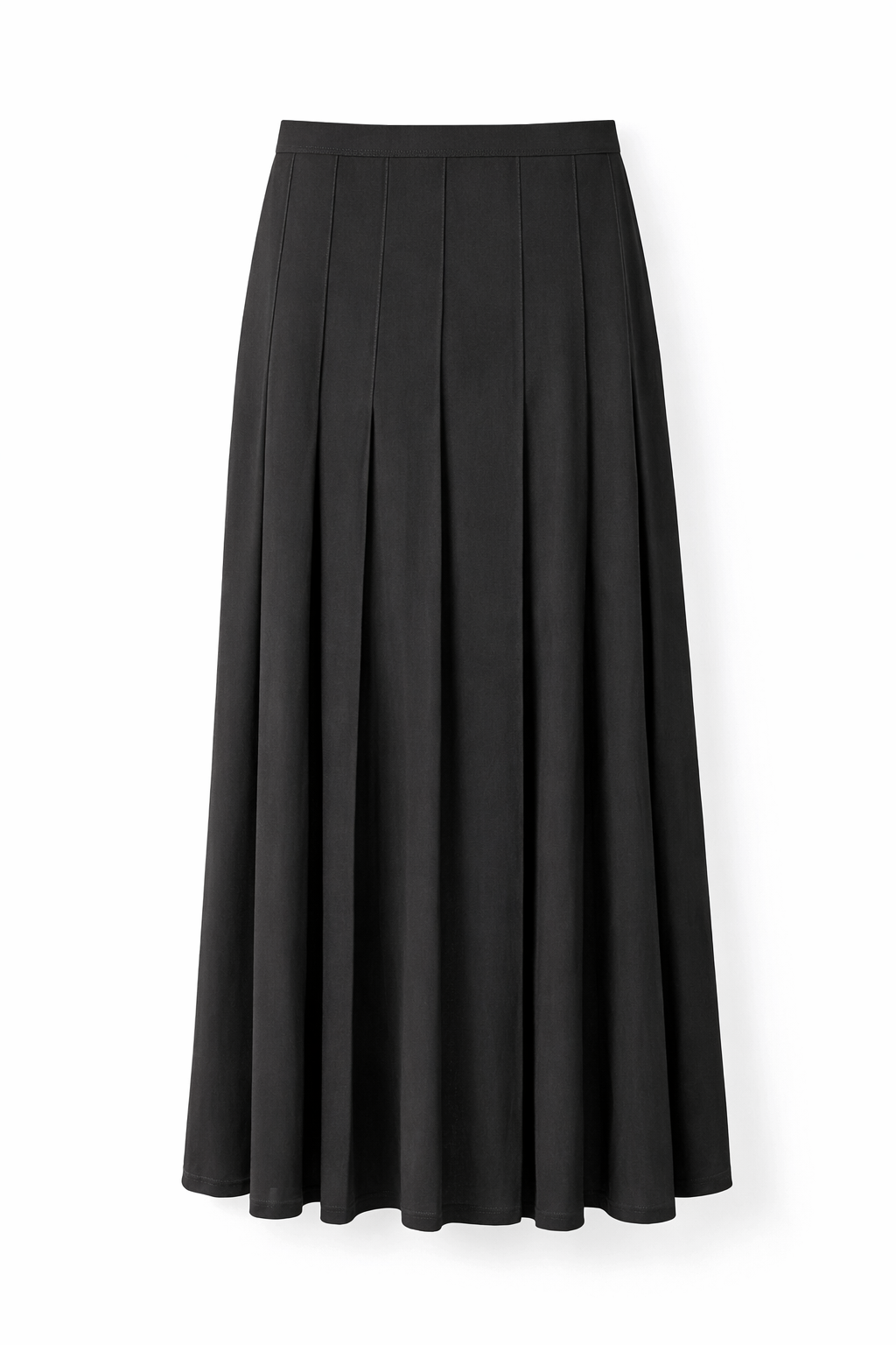 MIDI DENIM PLEATED SKIRT
