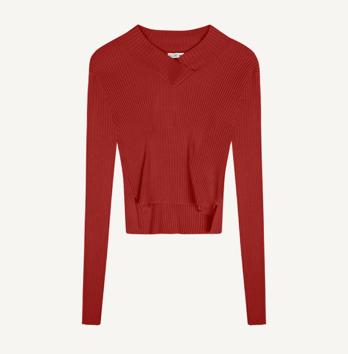 POINT V-NECK CROPPED SWEATER