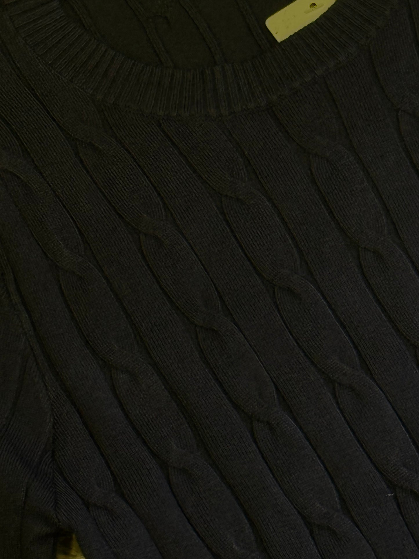 WIDE CABLE KNIT SEMINARY SWEATER