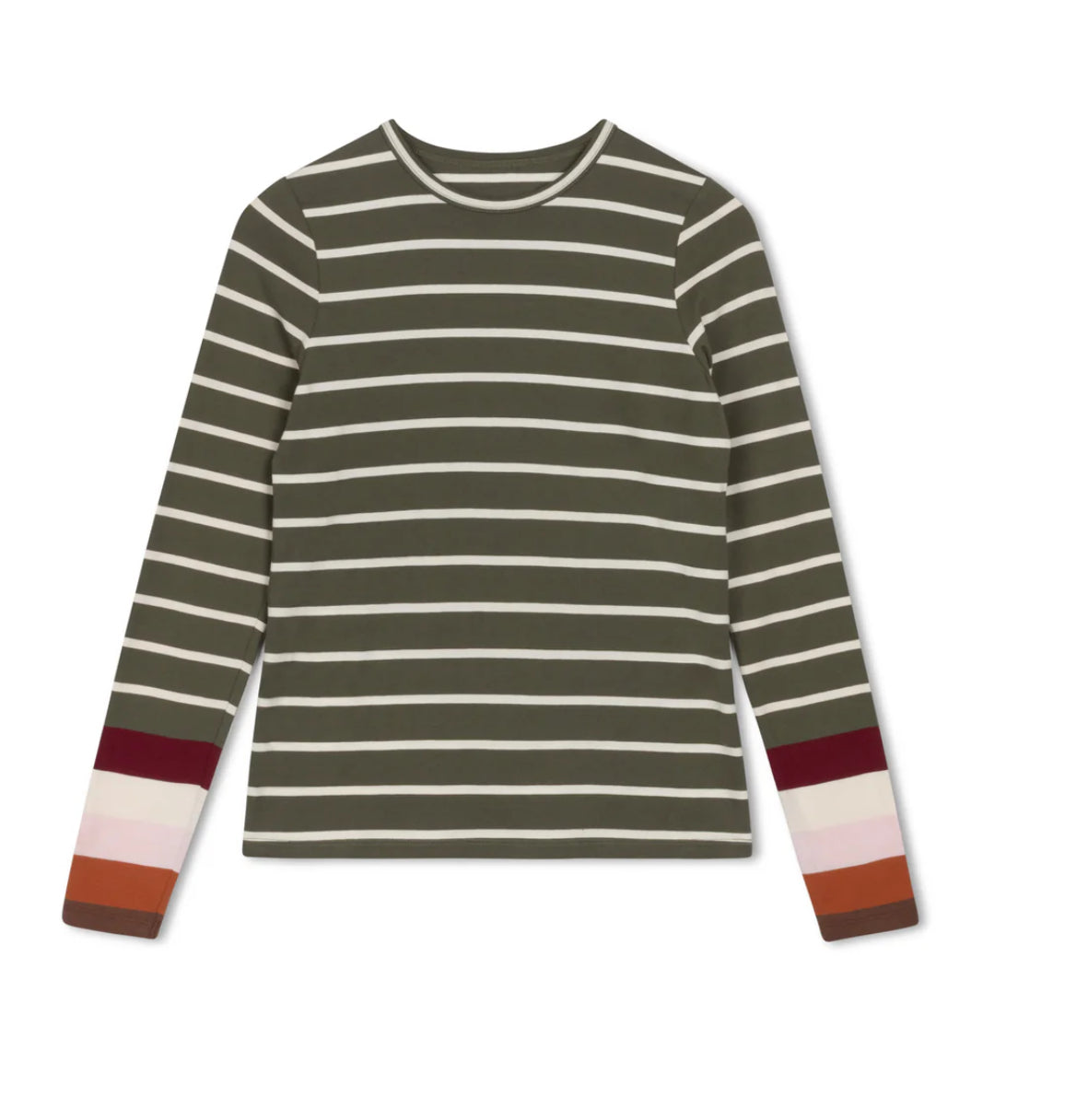 POINT CUFF STRIPE TEE