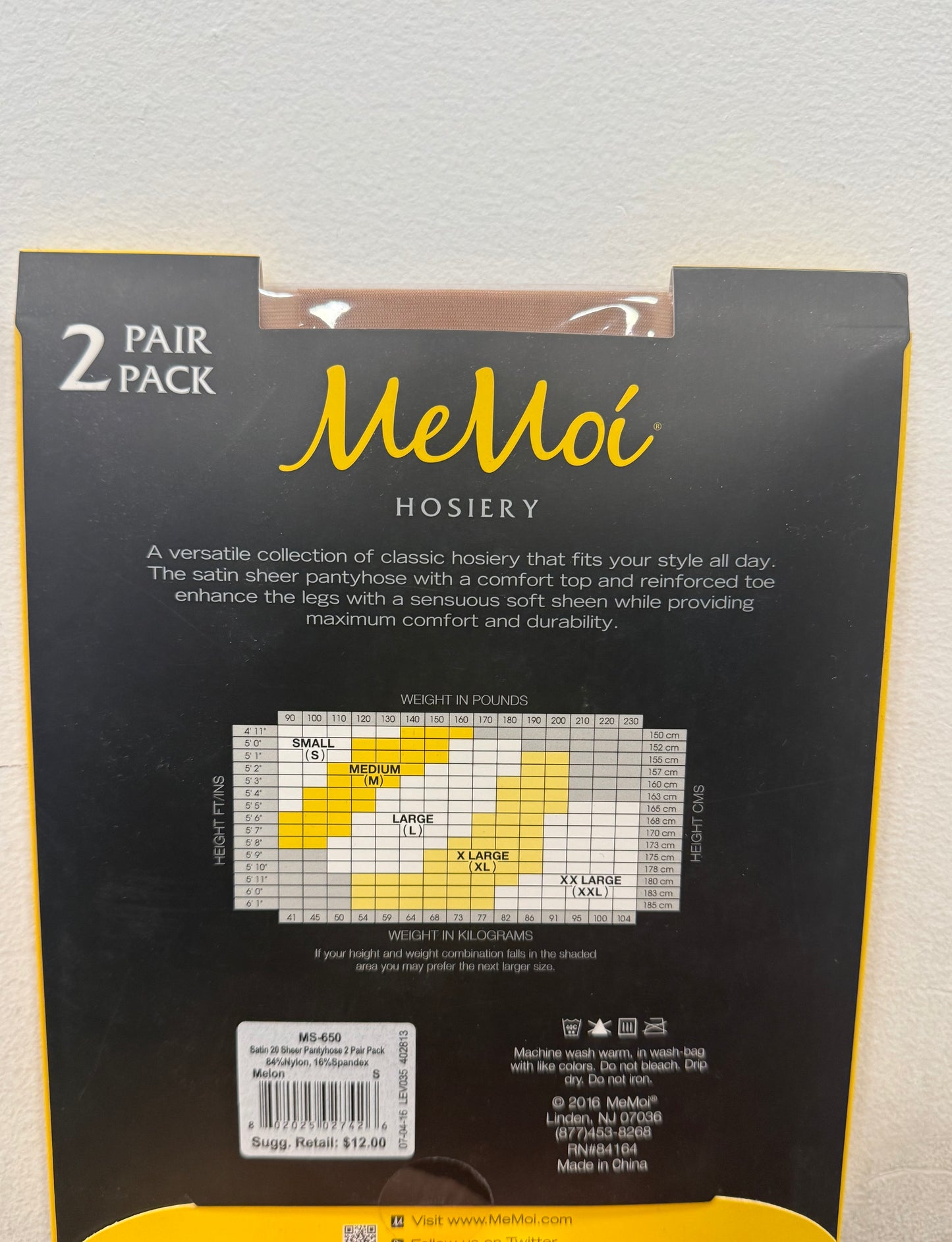 MEMOI SATIN 20 SHEER PANTYHOSE