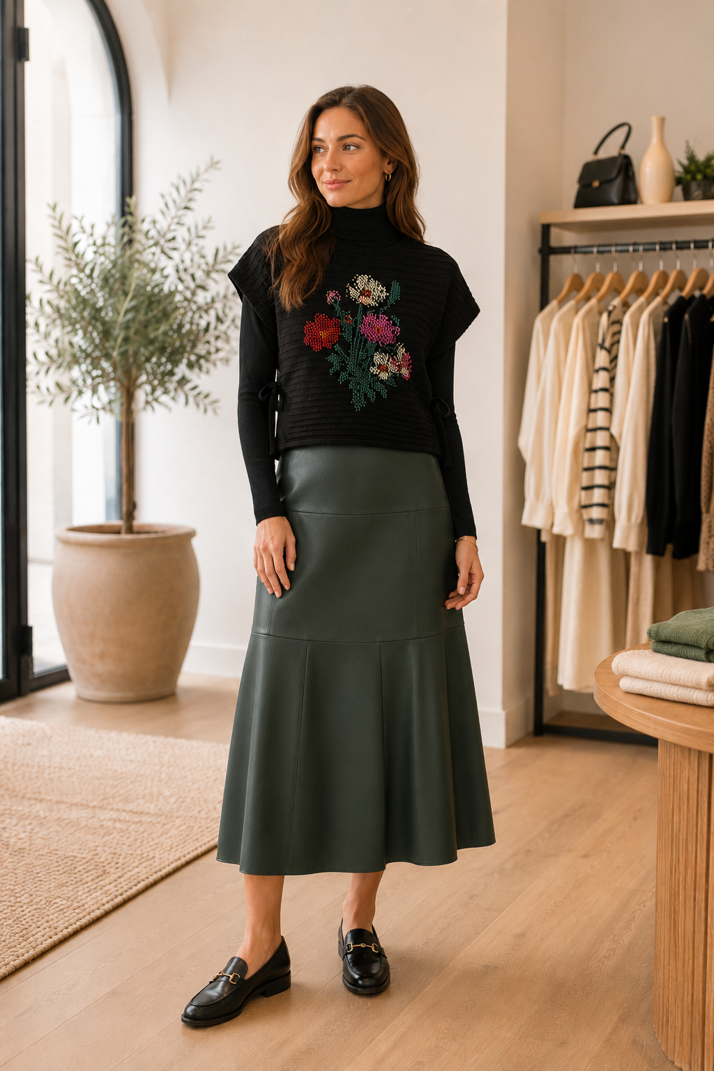 FLORAL SWEATER VEST