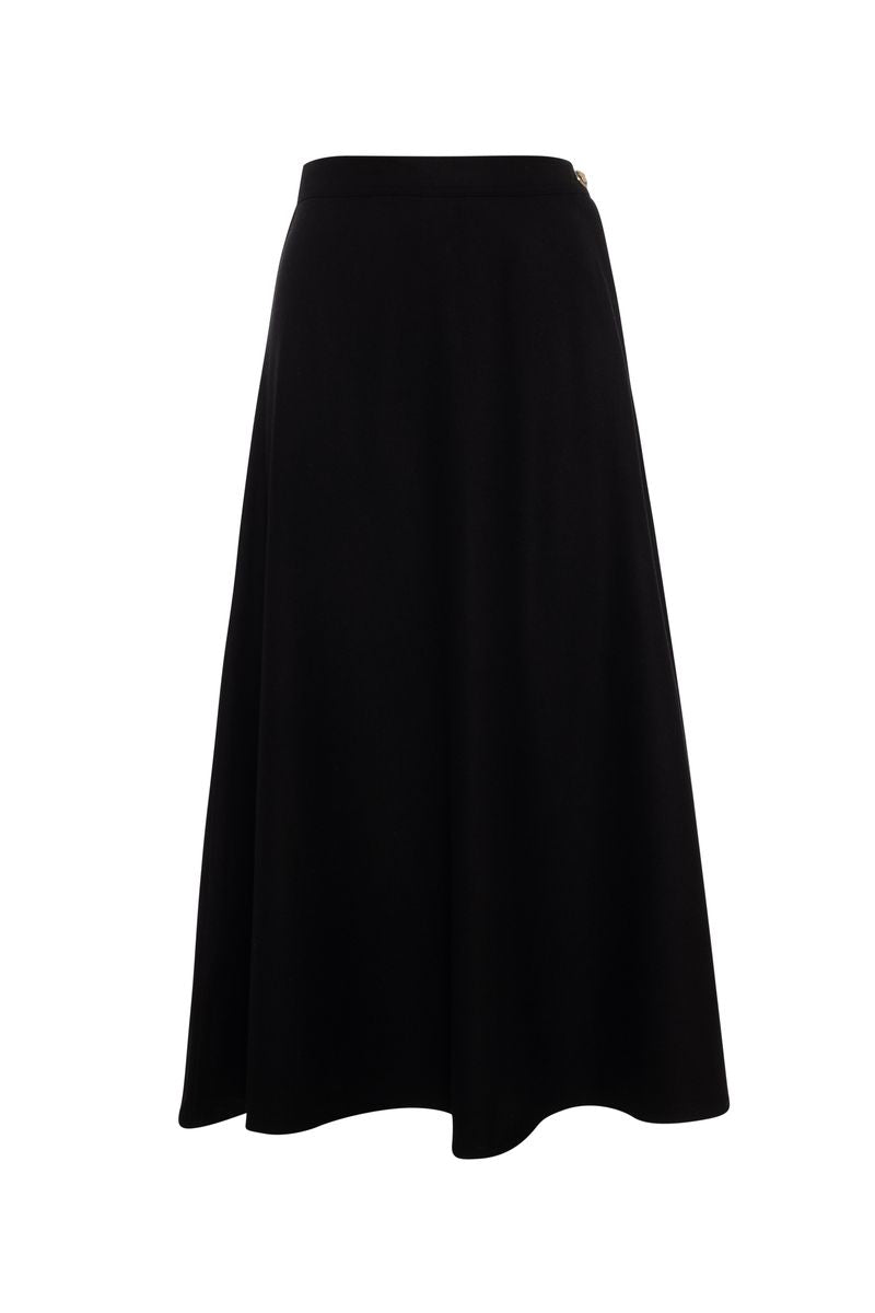 WOOL SIDE BUTTON SKIRT