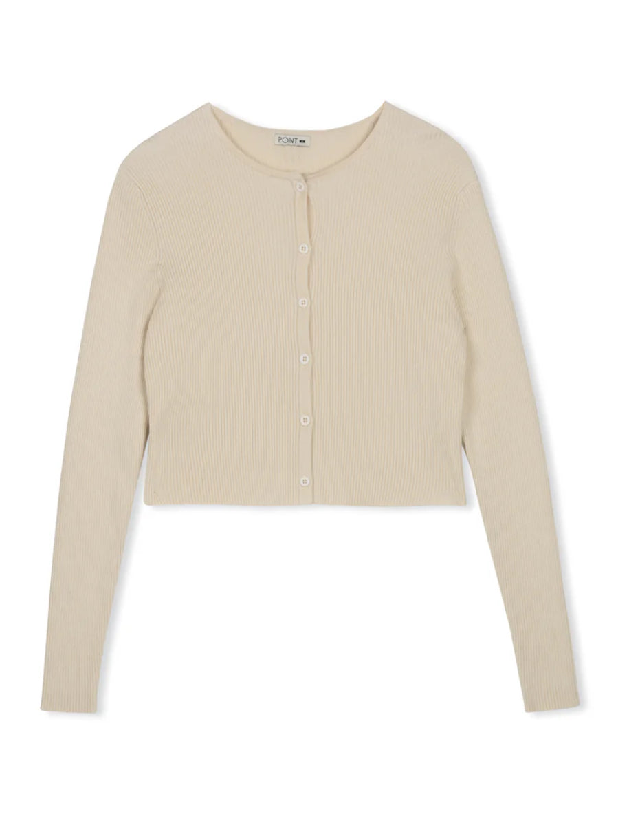POINT BUTTON UP CARDI