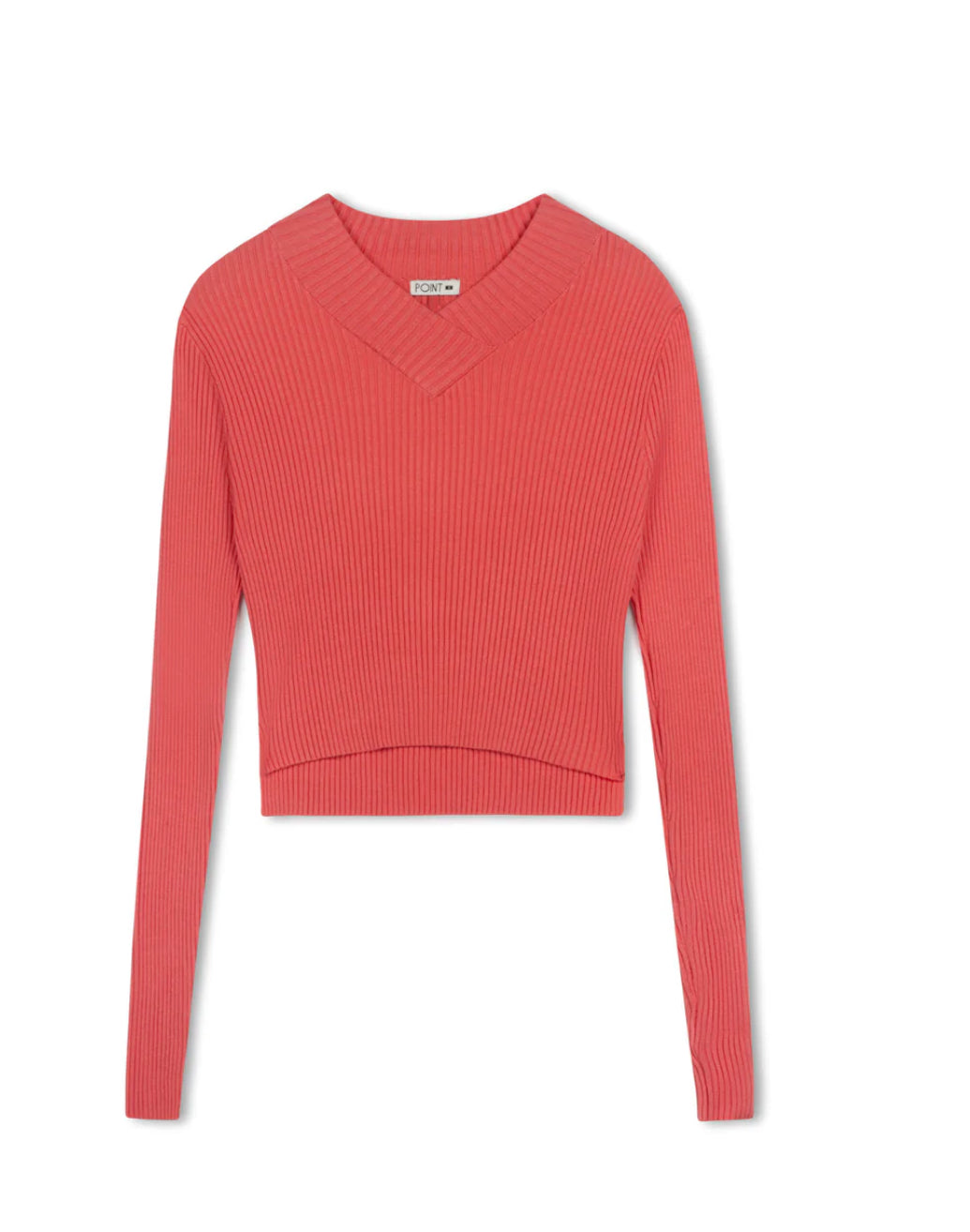 POINT V-NECK CROPPED SWEATER