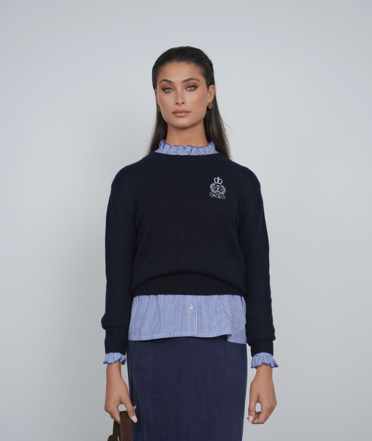 POINT RUFFLE BLOUSE