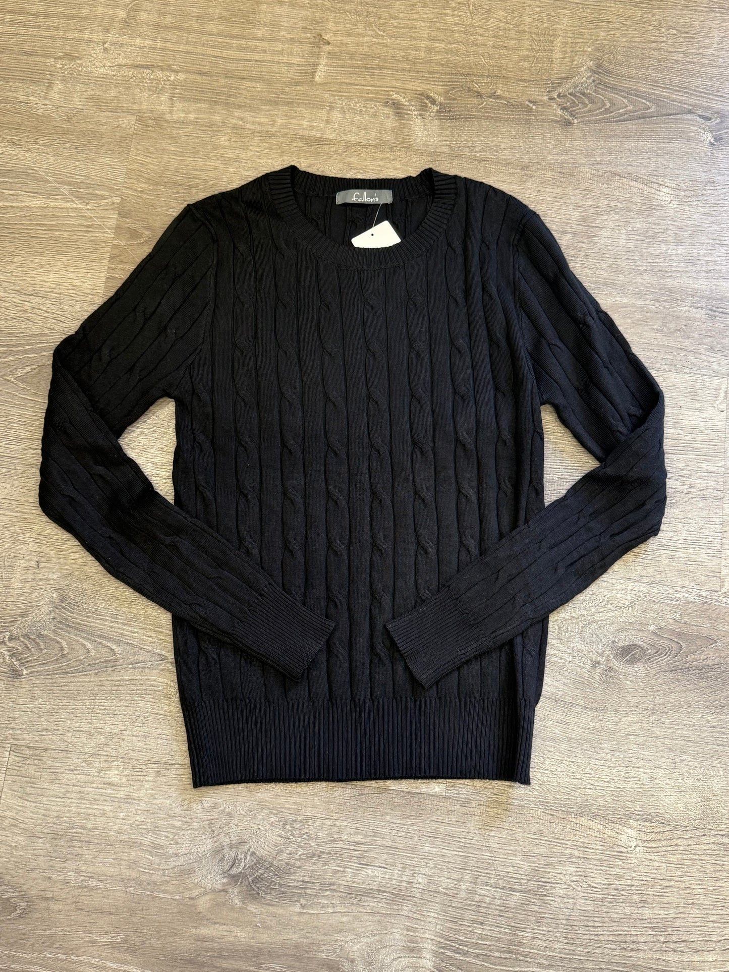 WIDE CABLE KNIT SEMINARY SWEATER