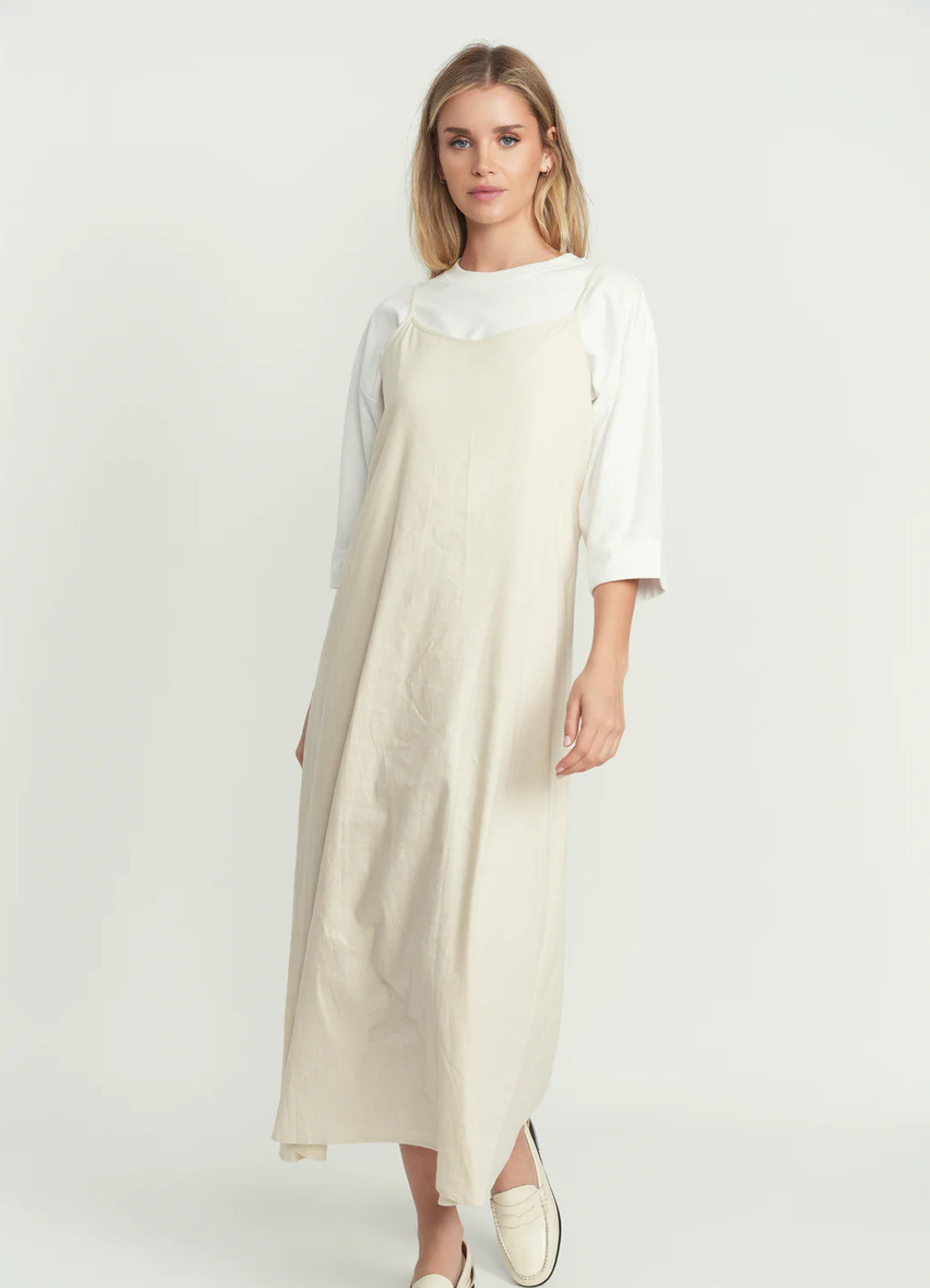 POINT 3/4 CUFF-UP LABEL TEE