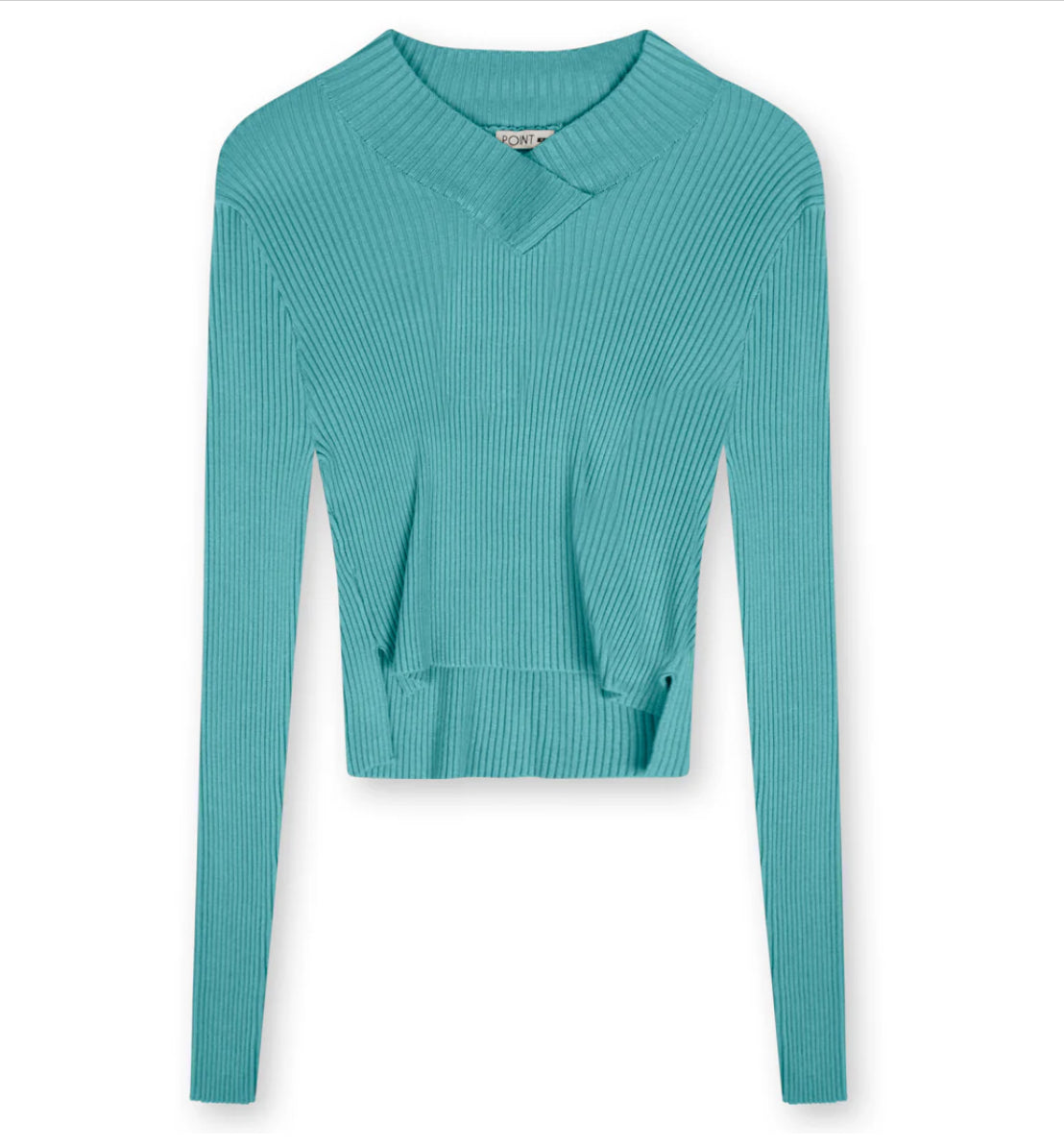 POINT V-NECK CROPPED SWEATER