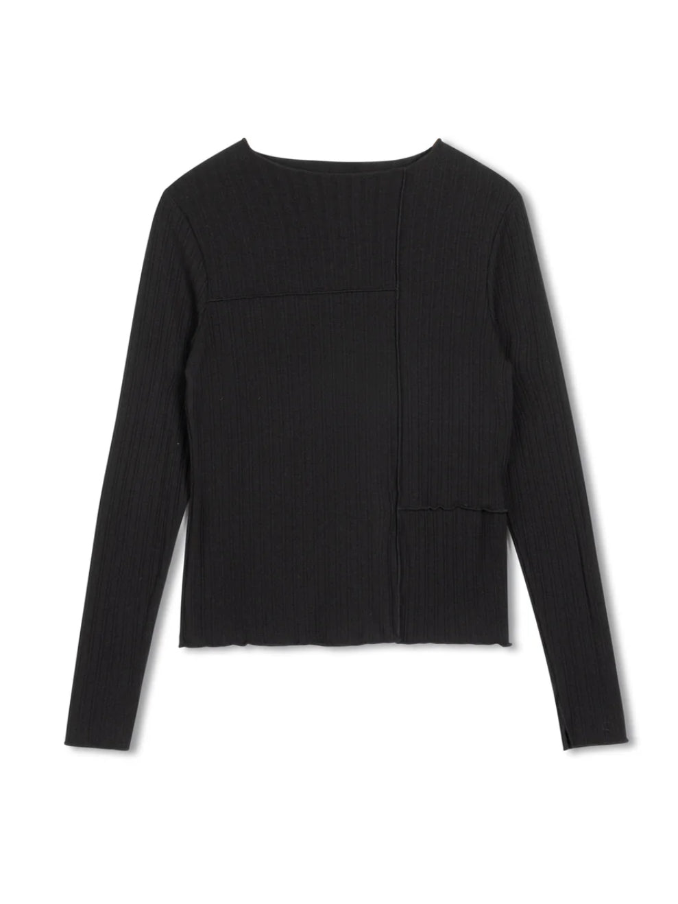 POINT LETTUCE EDGE RIBBED TEE