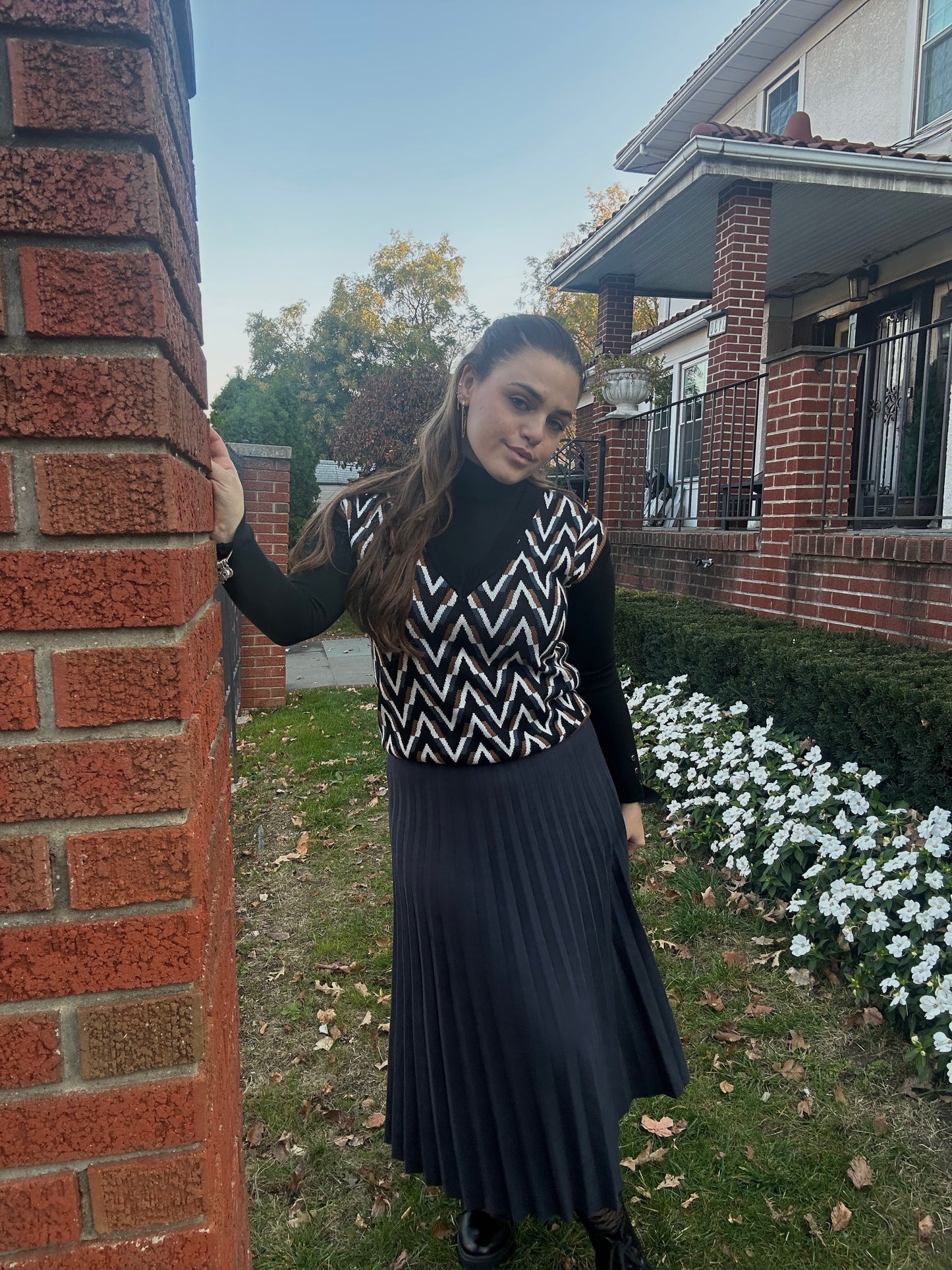 Kendall Pleated Midi Skirt