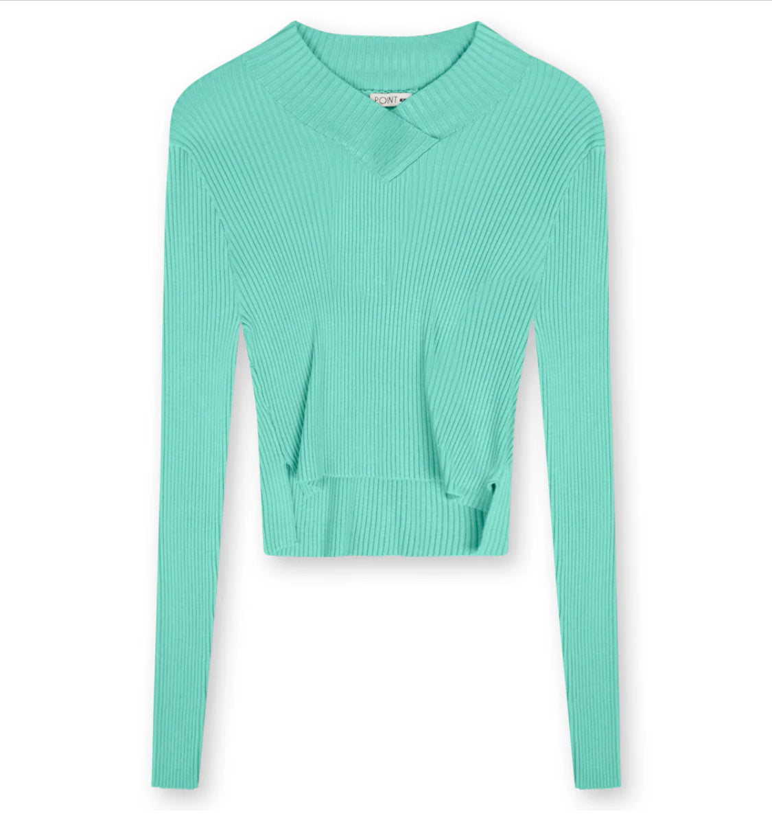 POINT V-NECK CROPPED SWEATER