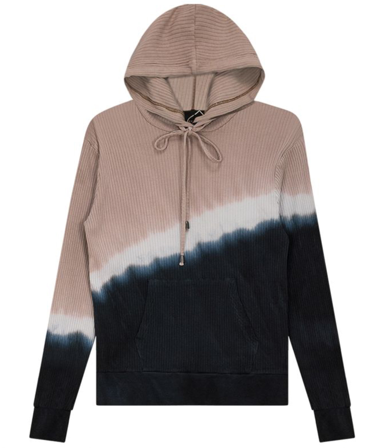 RIBBED DIP DYE HOODIE