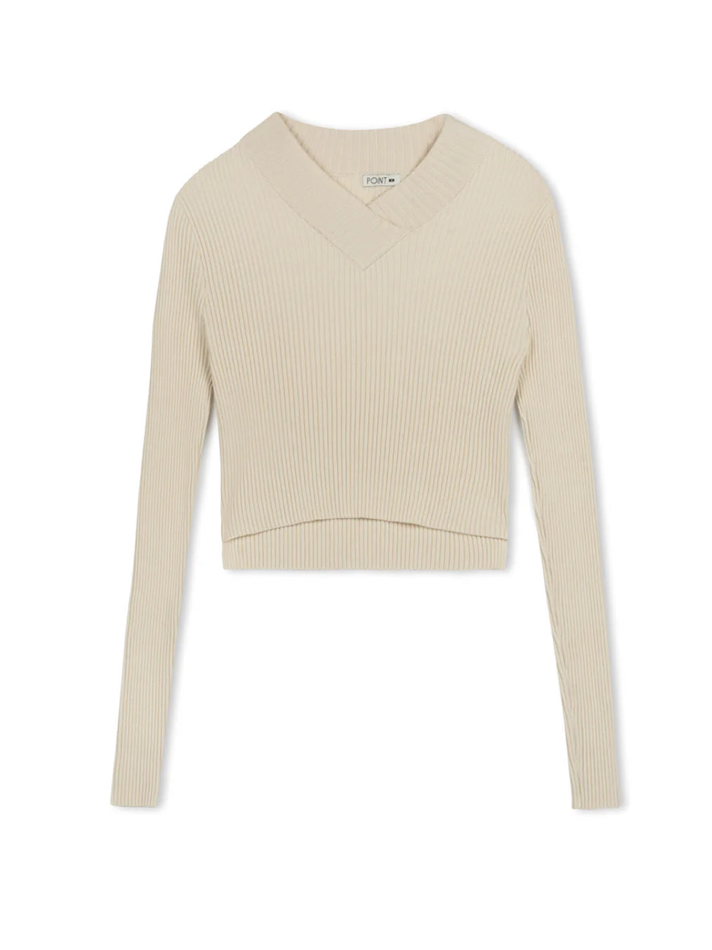 POINT V-NECK CROPPED SWEATER