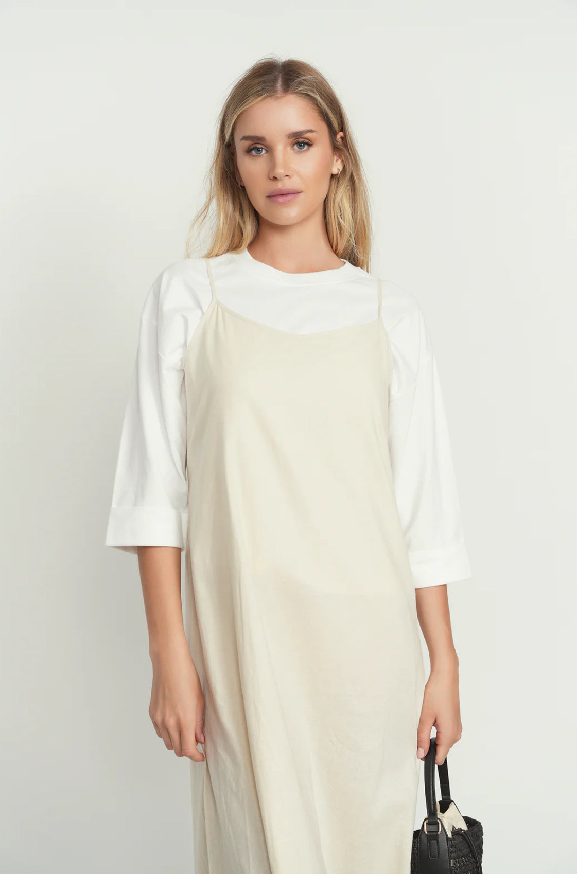 POINT 3/4 CUFF-UP LABEL TEE