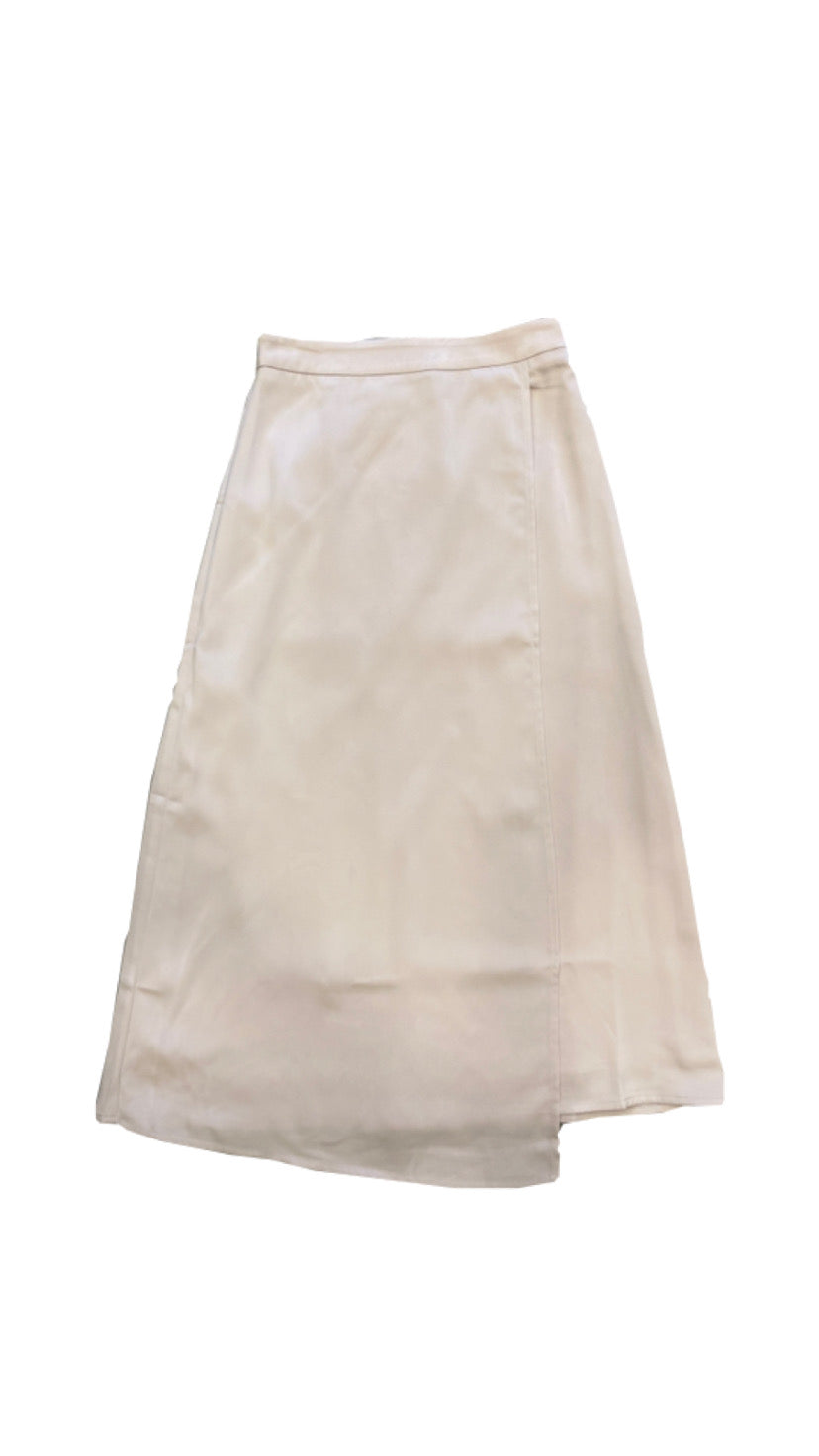 LOOP SILK WRAP MIDI SKIRT