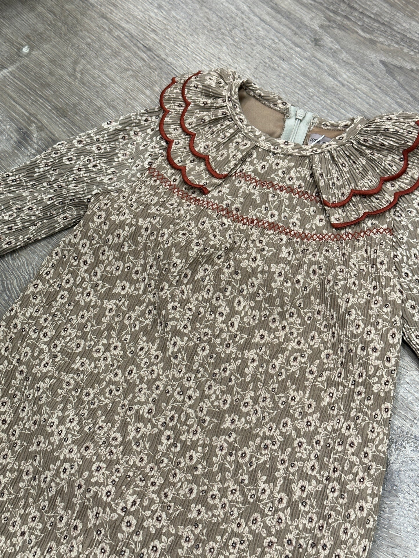 Embroidered Collared Dress