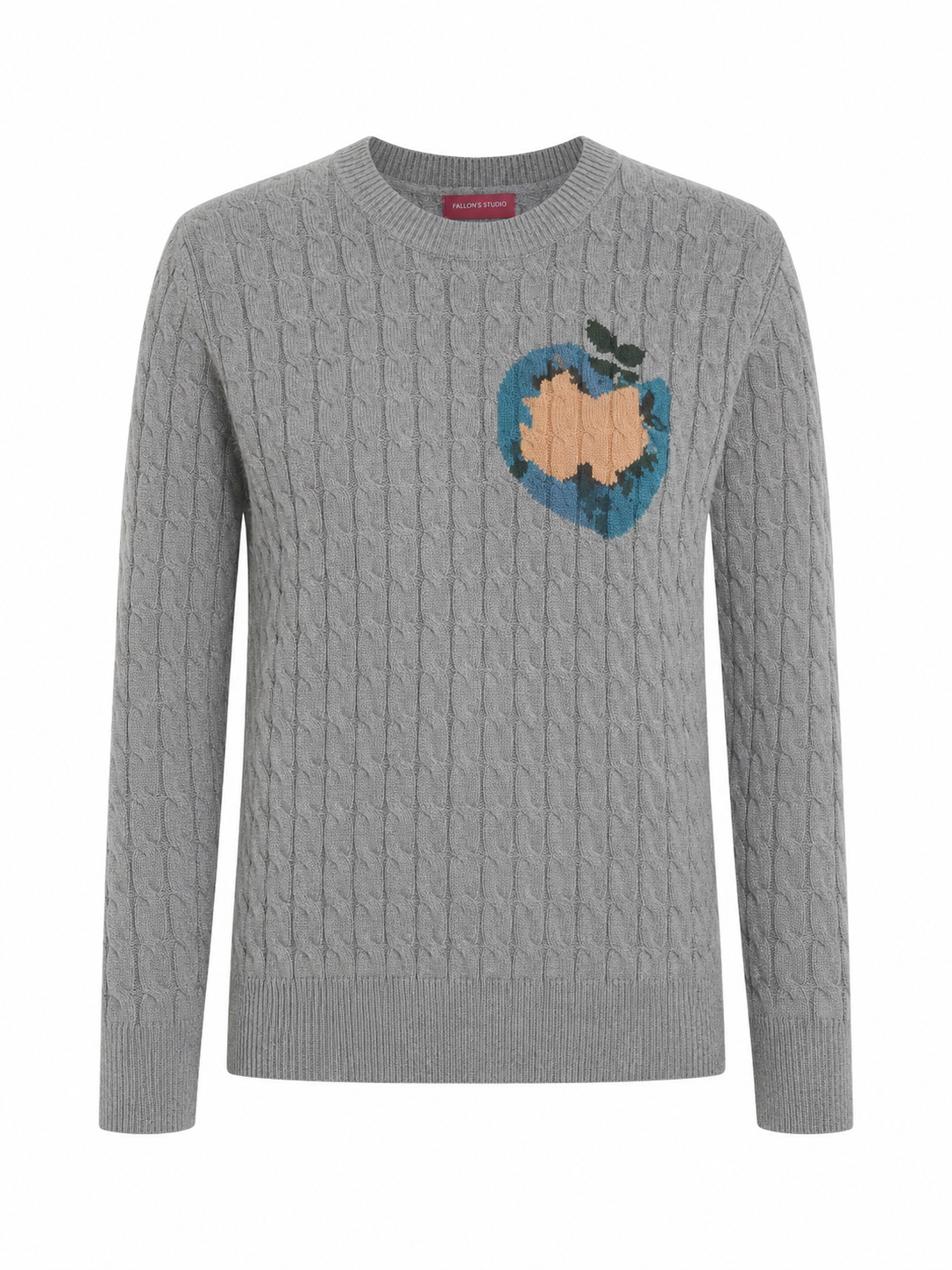 FLOWER CABLE KNIT SWEATER