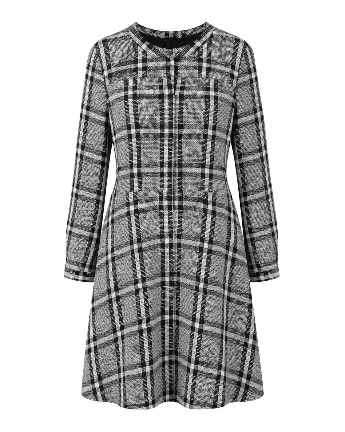 B&W Plaid Checkered Dress