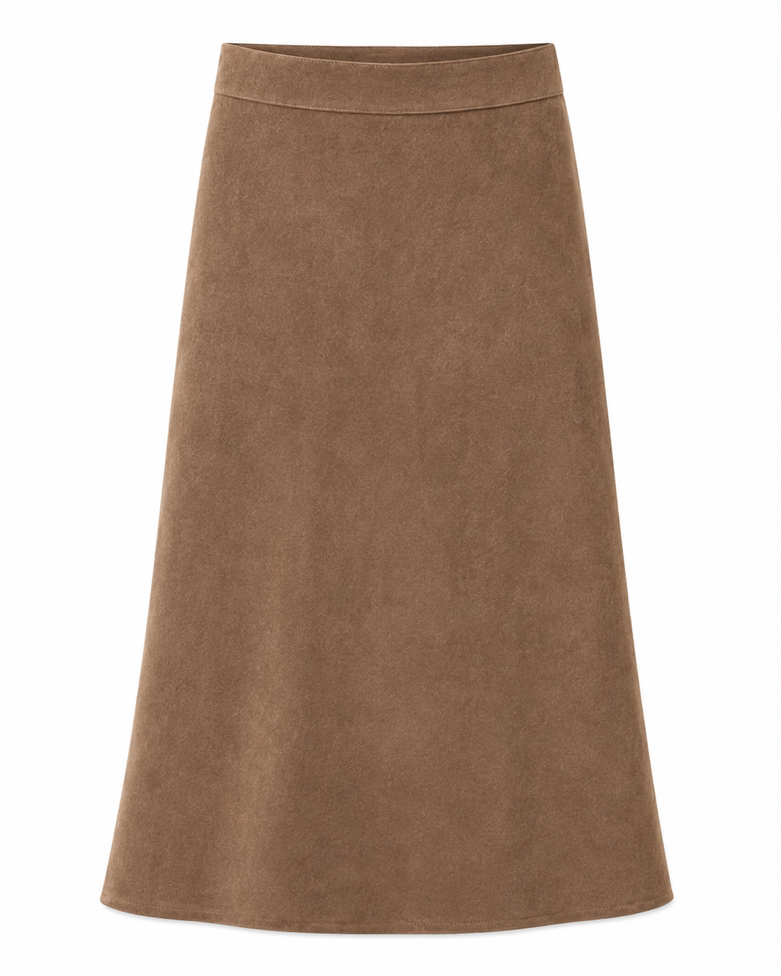 LADIES SUEDE A-LINE MIDI SKIRT