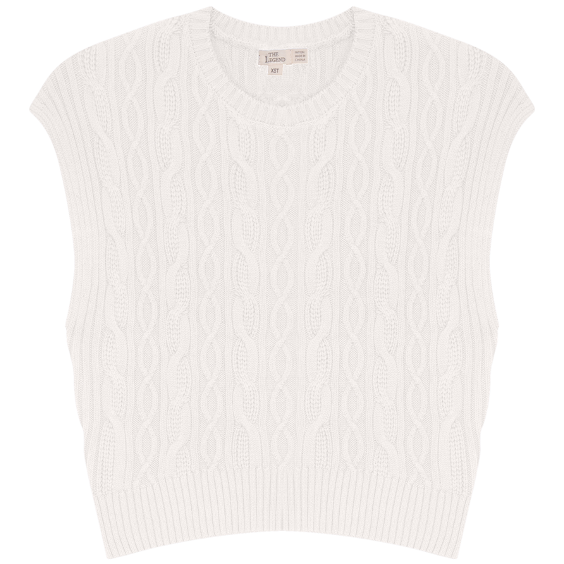 CABLE KNIT CROP VEST
