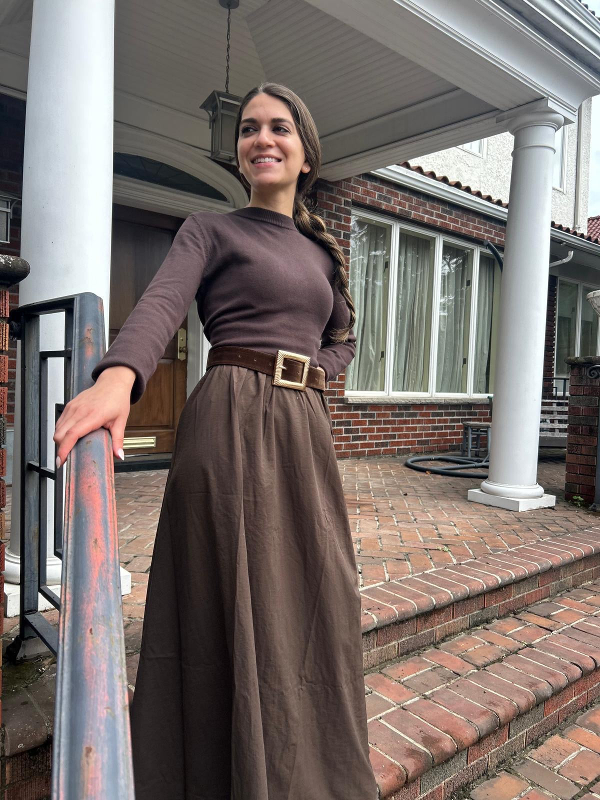 KNIT COMBO DRESS