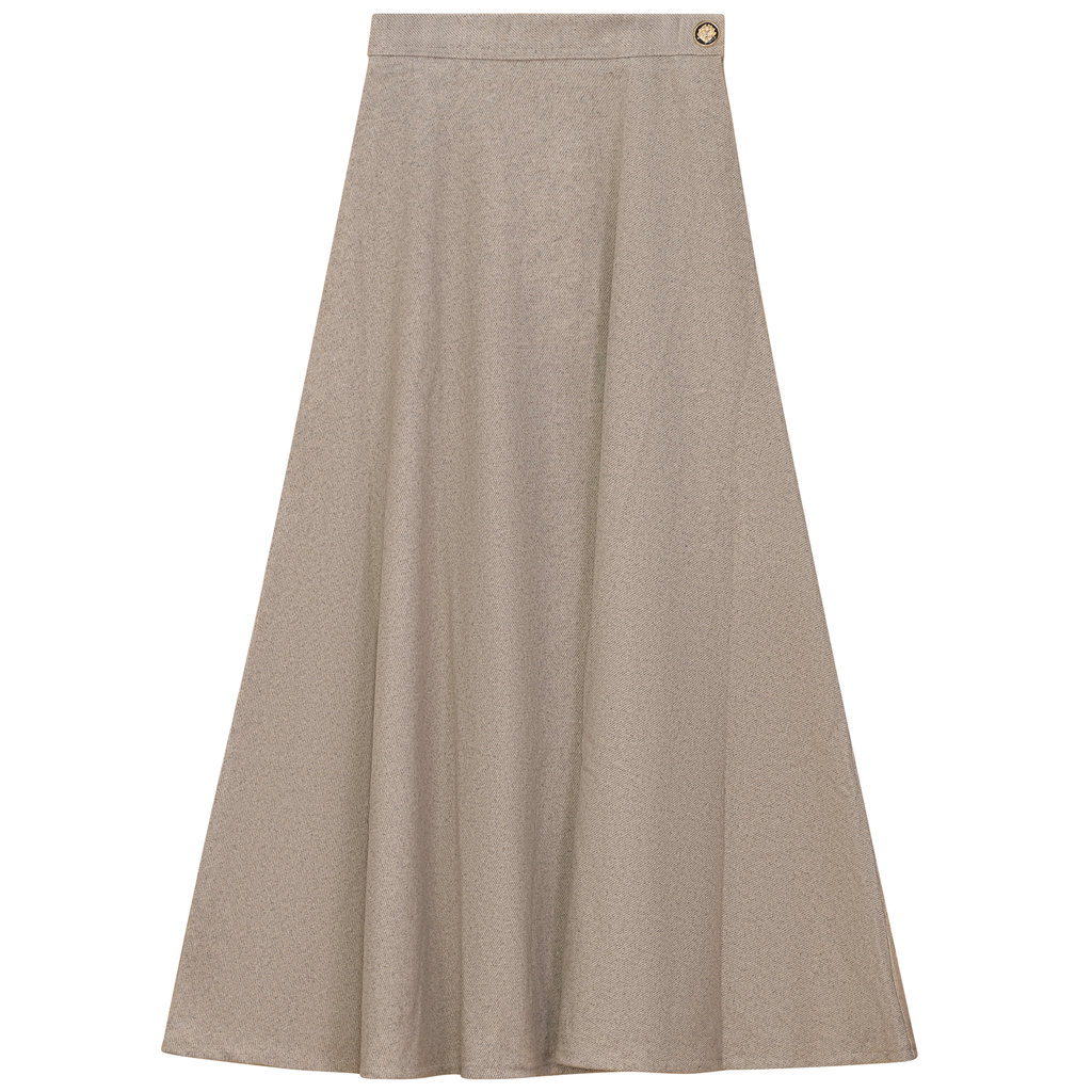 WOOL SIDE BUTTON SKIRT