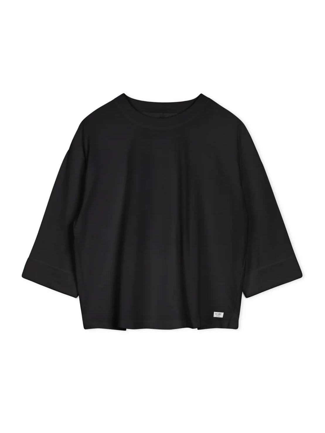 POINT 3/4 CUFF-UP LABEL TEE