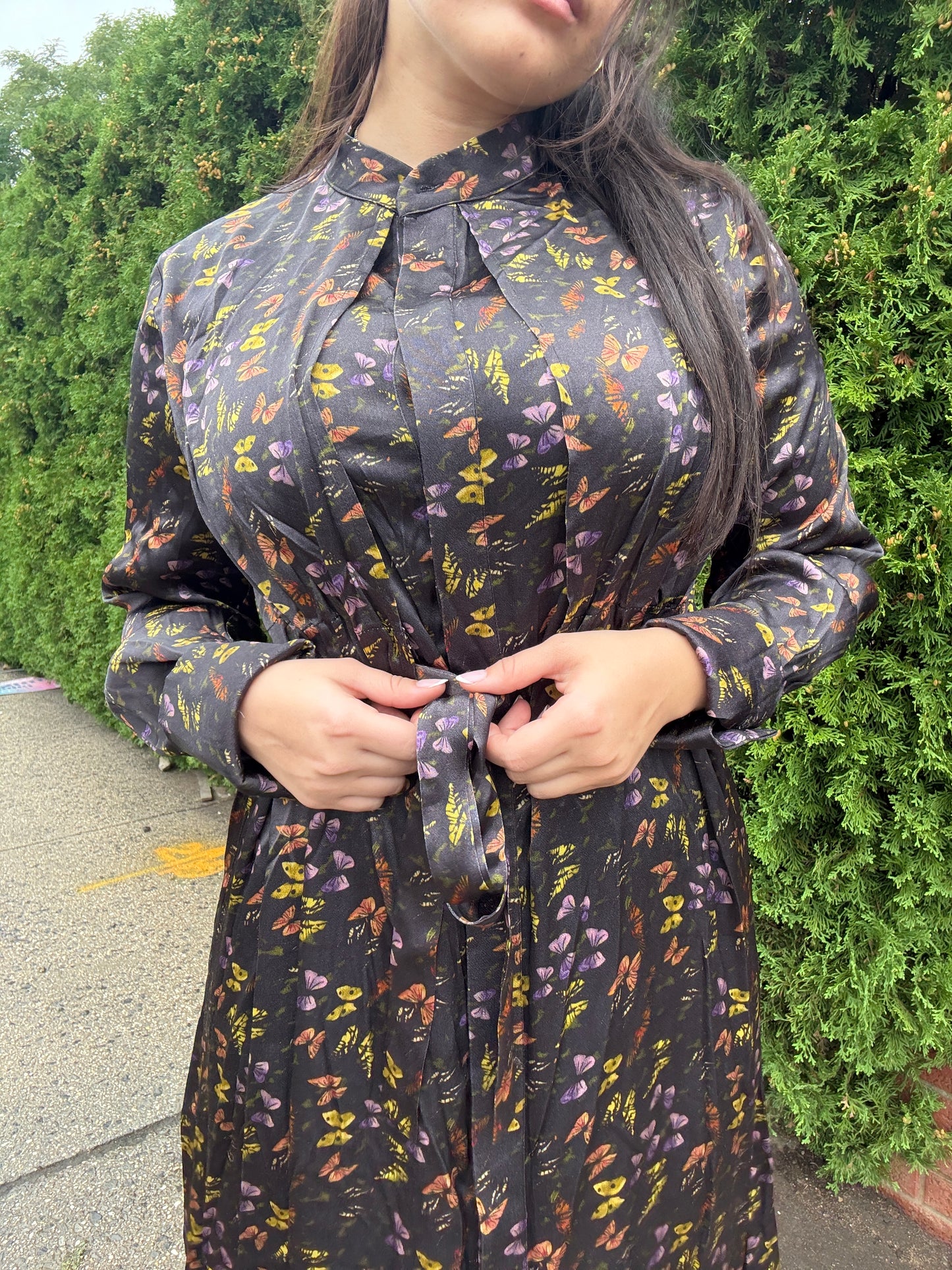 BUTTERFLY TIE WAISTED DRESS