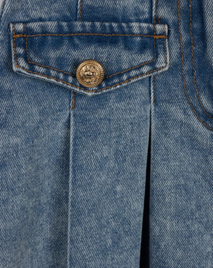SINGLE POCKET DENIM SKIRT