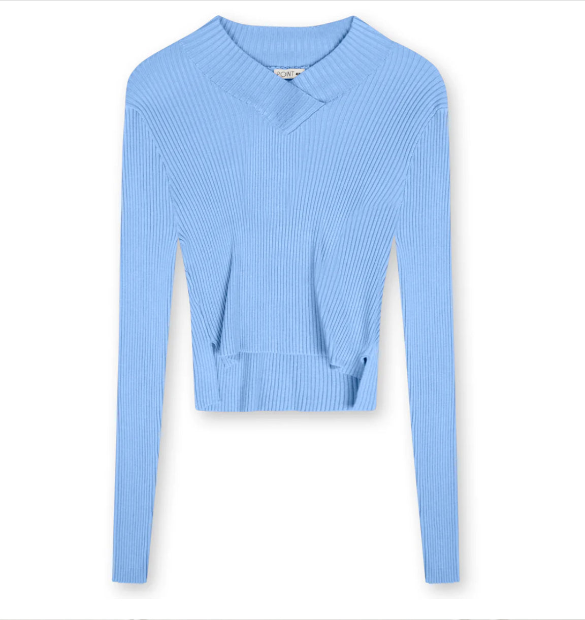 POINT V-NECK CROPPED SWEATER