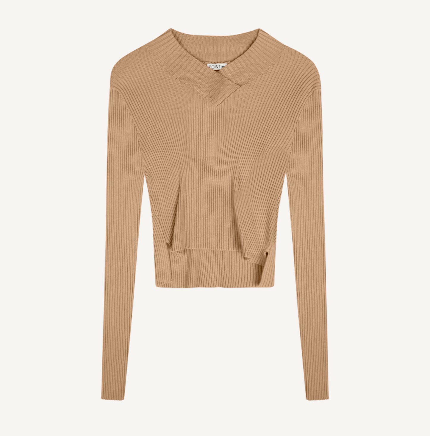 POINT V-NECK CROPPED SWEATER